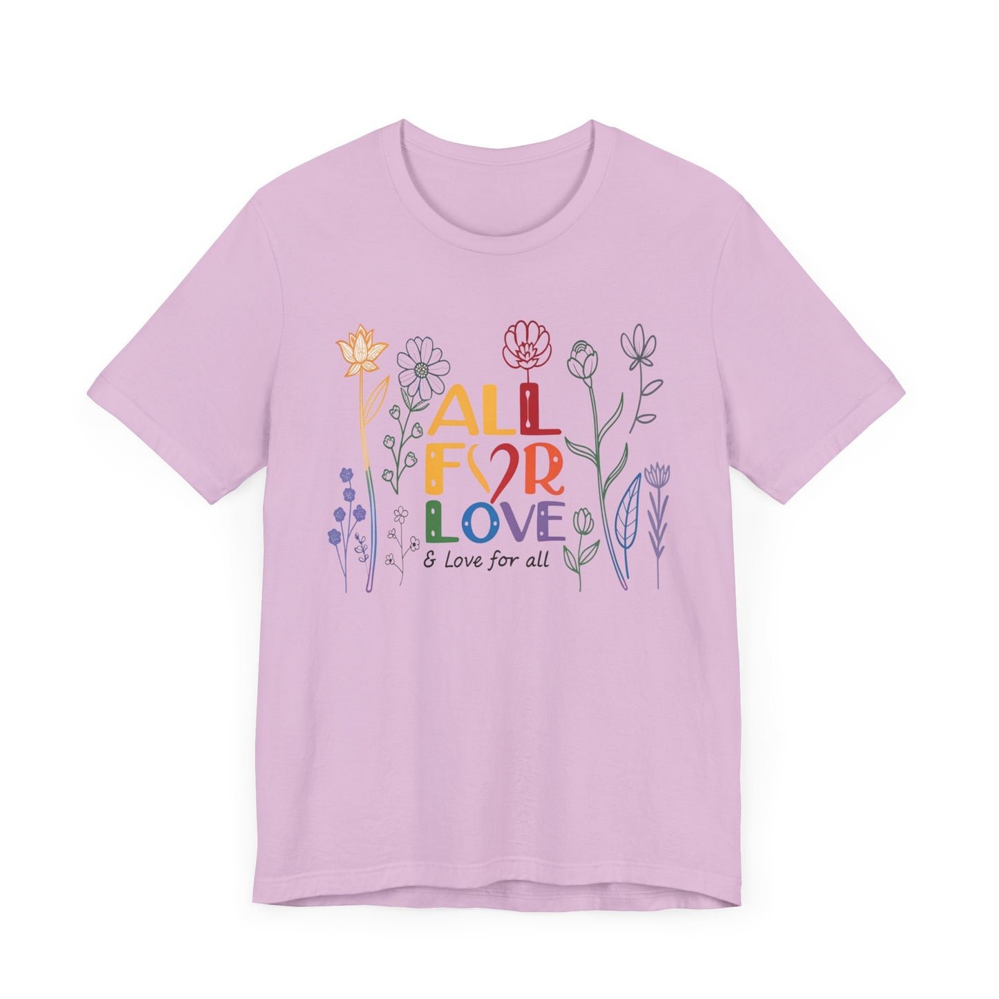 Floral Love Unisex Tee - "All for Love" Design