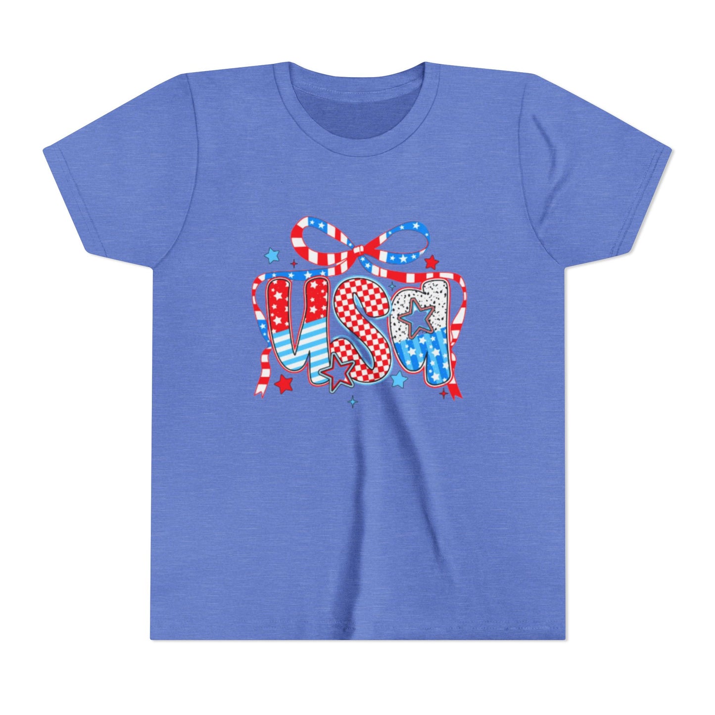 Patriotic Youth Short Sleeve Tee - USA Stars and Stripes Design
