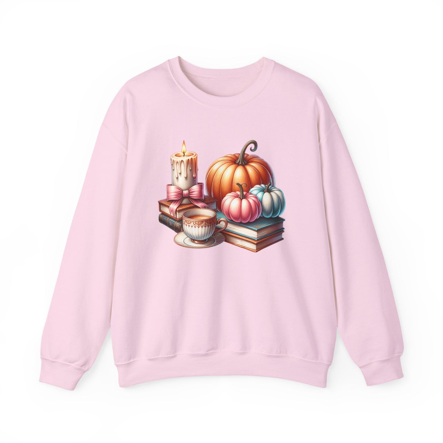 Candle Cozy Pumpkin Fall Gildan crewneck sweatshirt