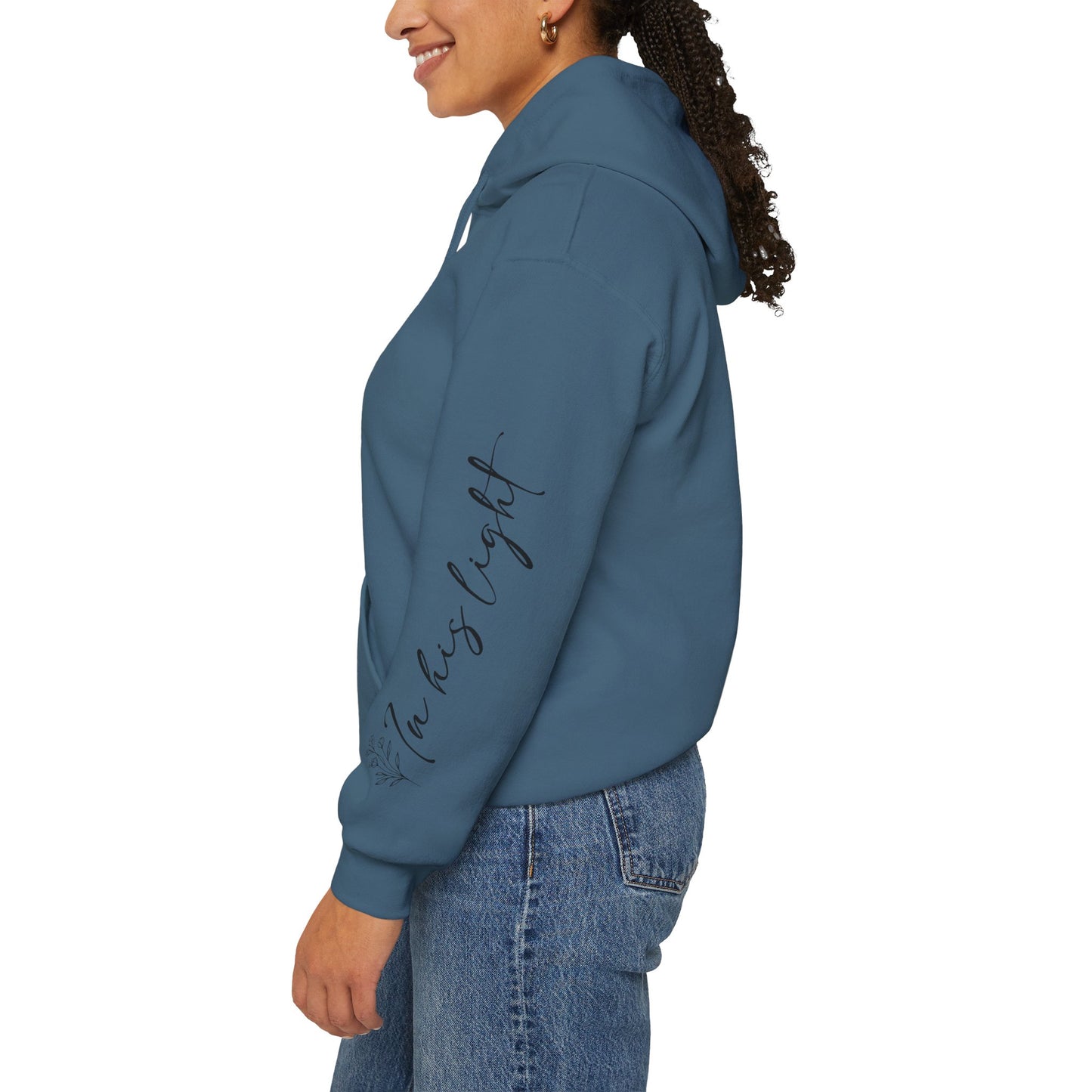 Hope Blooms..be the light Unisex Heavy Blend Sweatshirt - Sleeve design