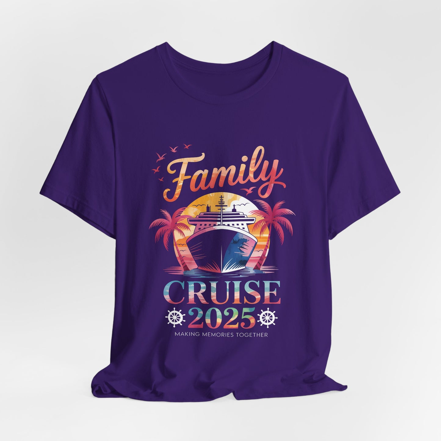 Family Cruise 2025 Unisex Tee, Vacation T-Shirt, Family Reunion Shirt, Summer Travel Apparel, Beach Event Clothing