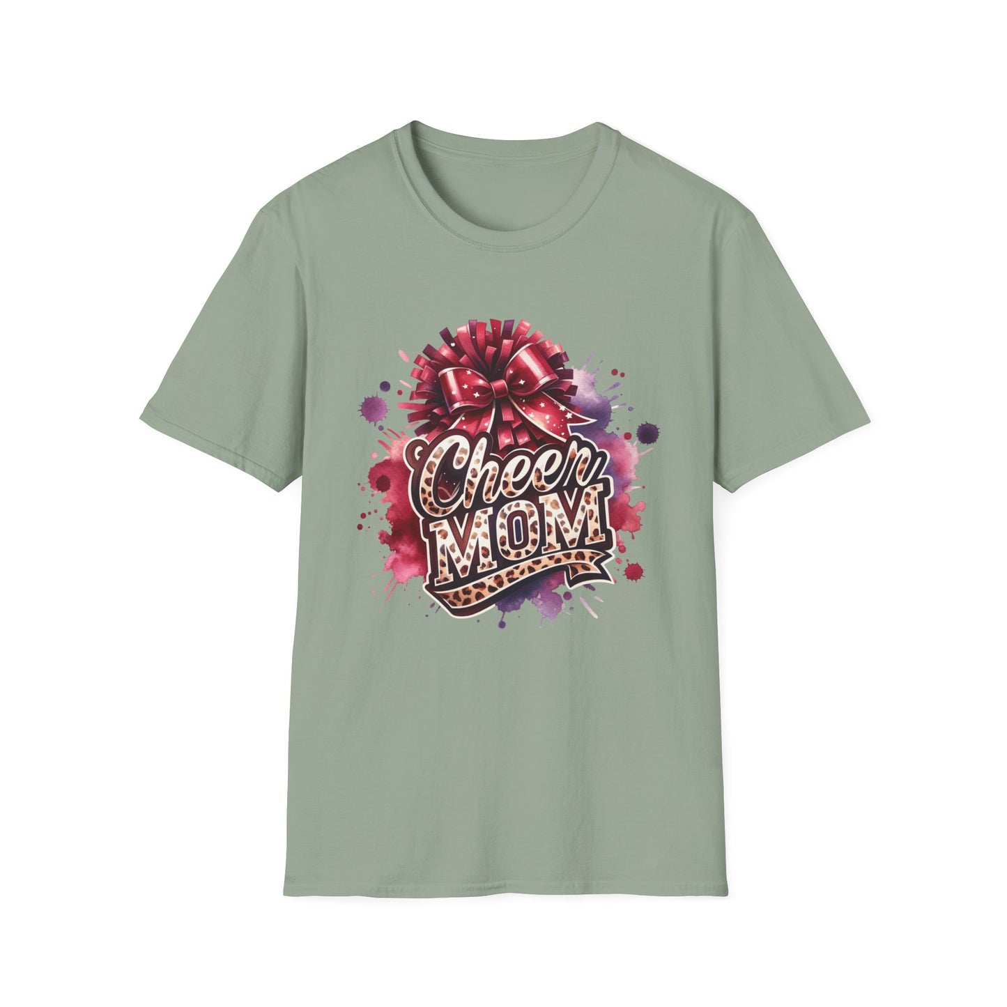 Cheer Mom Cheetah Print Gildan Softstyle Tshirt