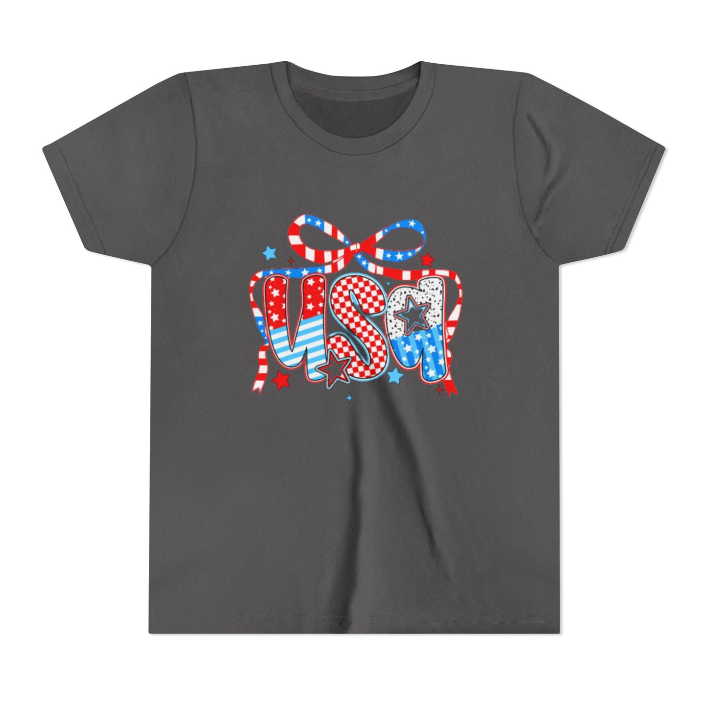 Patriotic Youth Short Sleeve Tee - USA Stars and Stripes Design