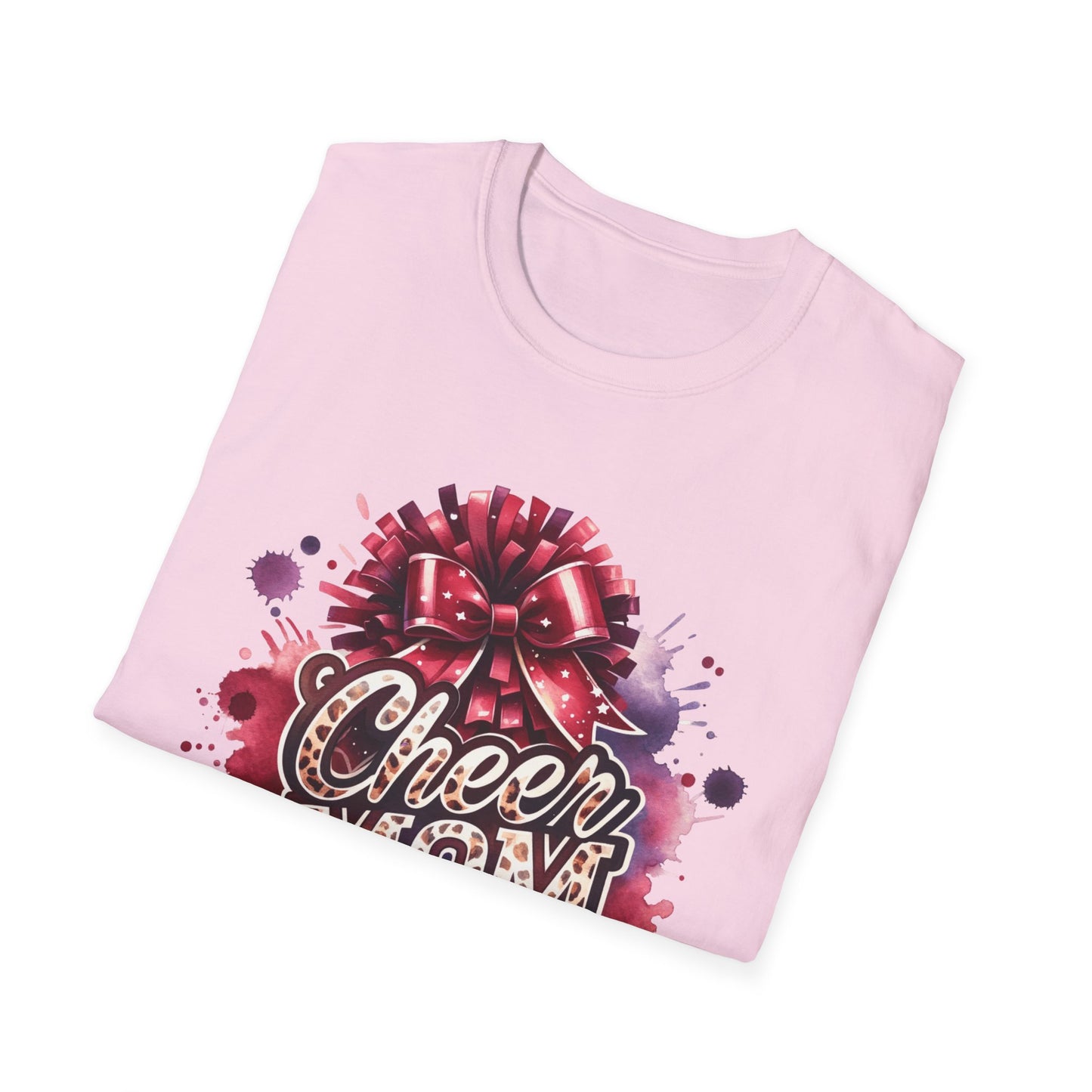 Cheer Mom Cheetah Print Gildan Softstyle Tshirt