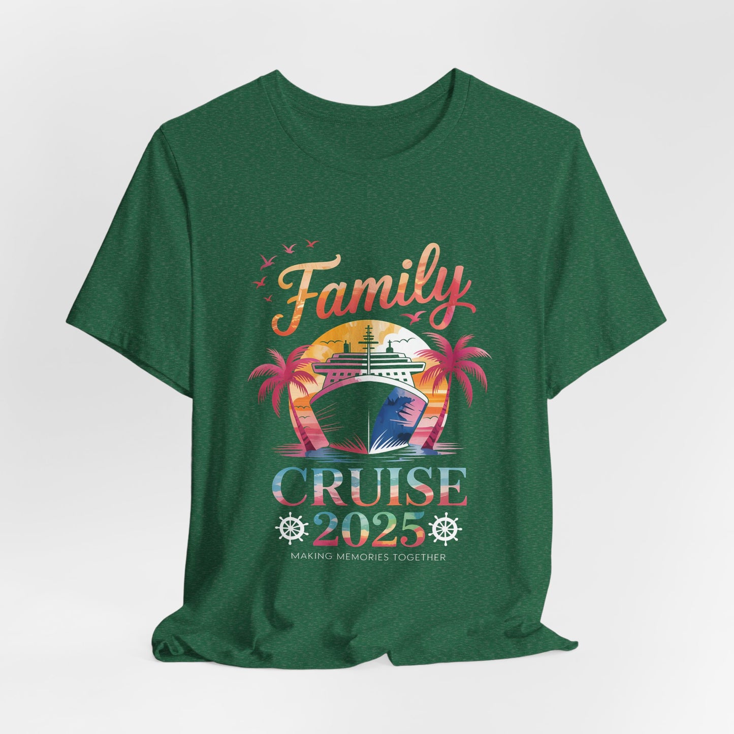 Family Cruise 2025 Unisex Tee, Vacation T-Shirt, Family Reunion Shirt, Summer Travel Apparel, Beach Event Clothing