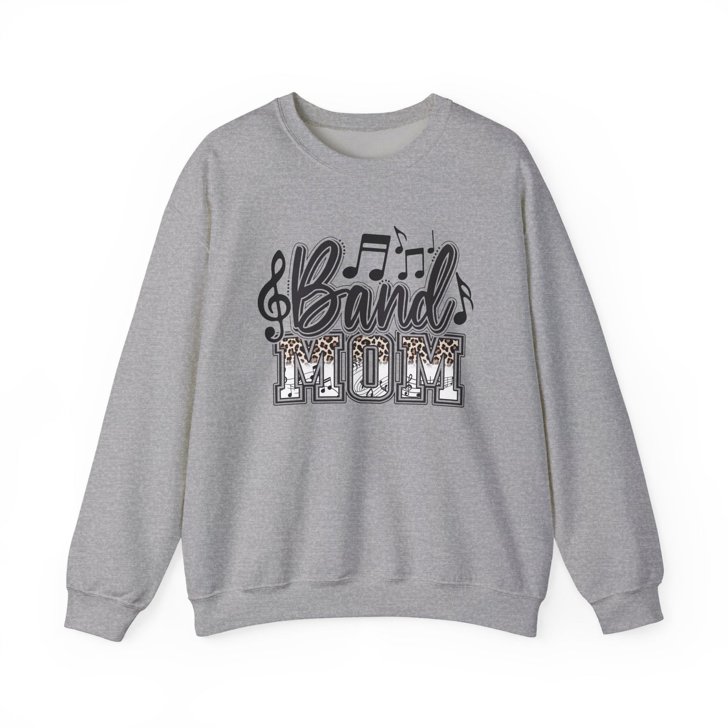 Band Mom Leopard Print Gildan Crewneck