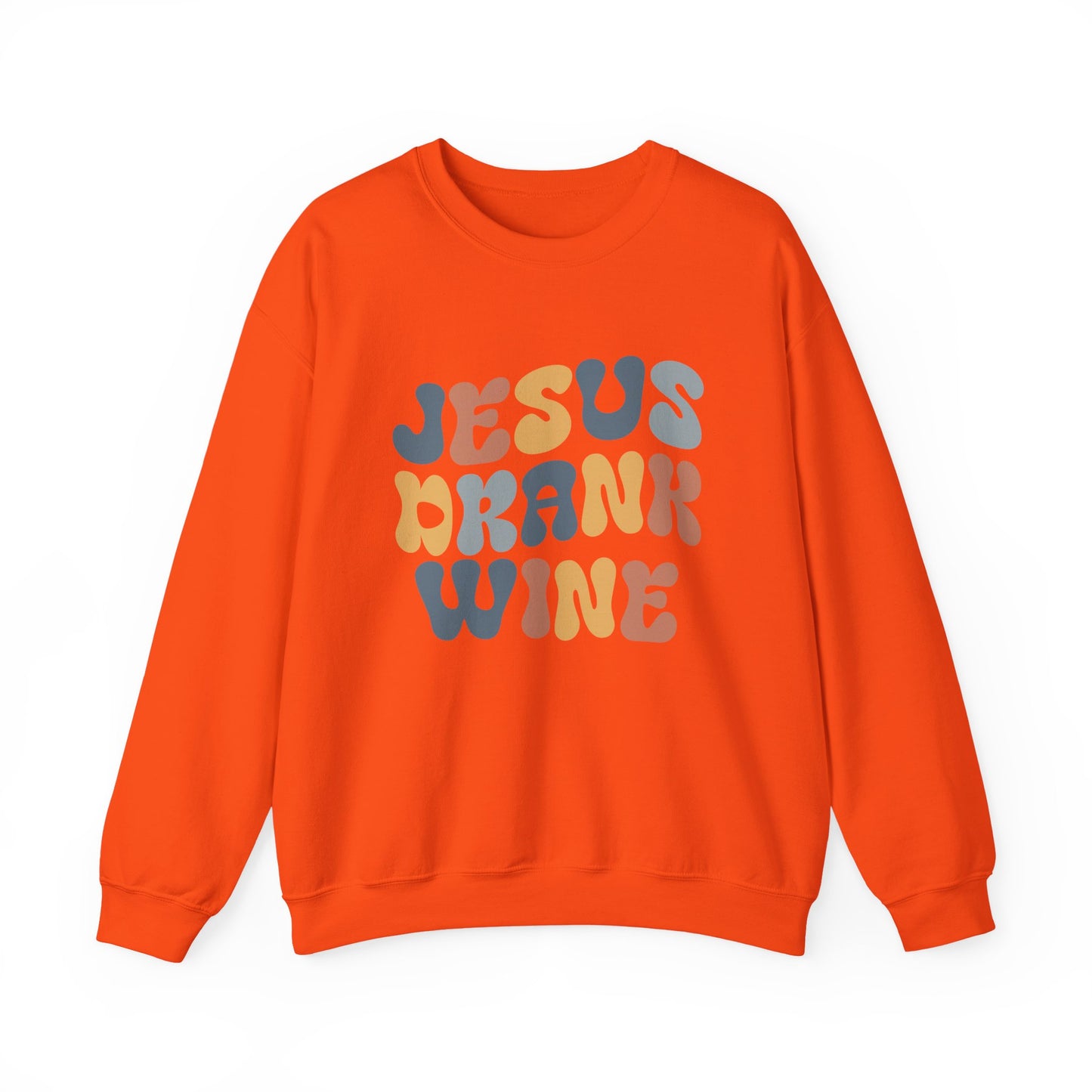 Jesus Drank Wine Gildan Crewneck Sweatshirt