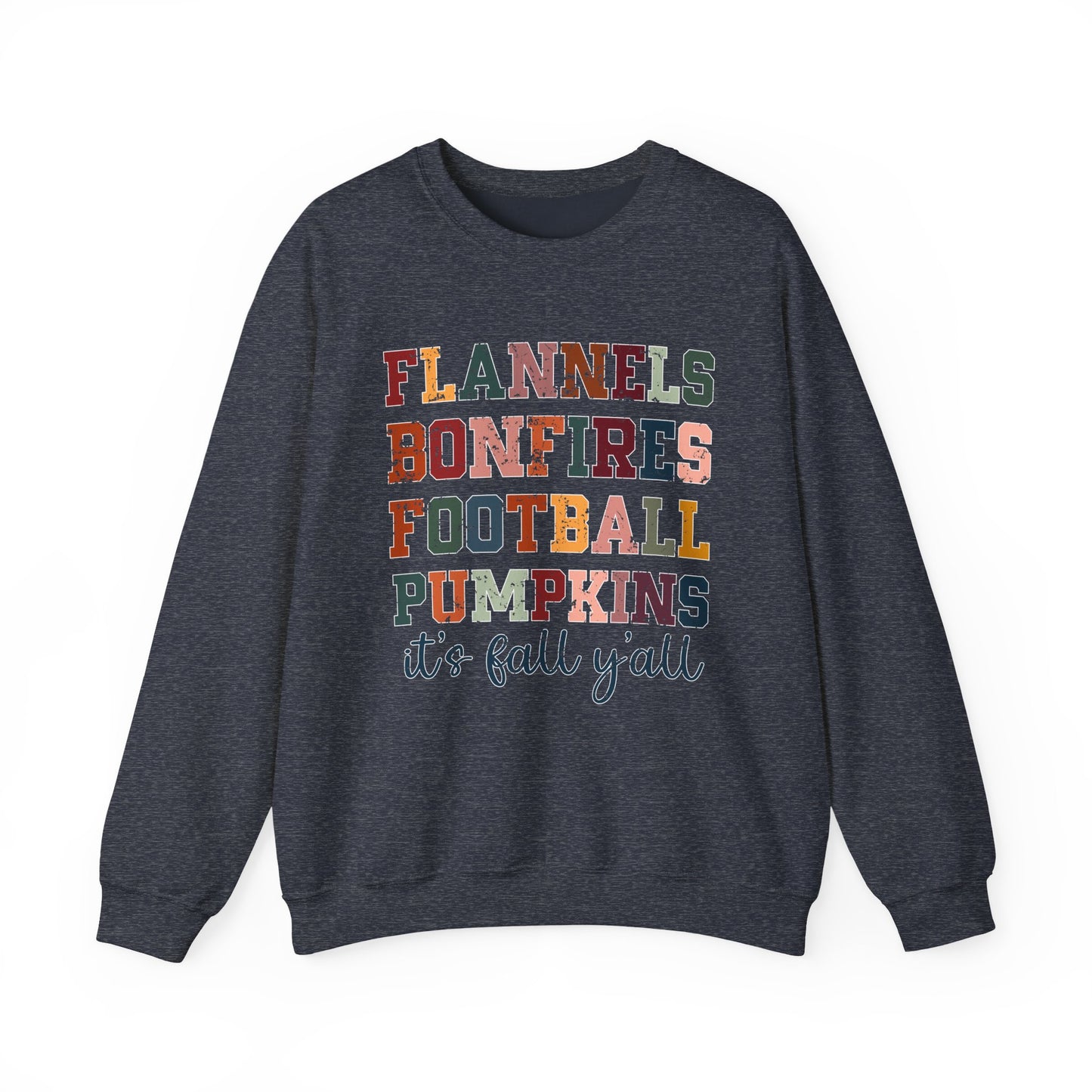 Flannel Bonfires Football Sweatshirt | Unisex Crewneck