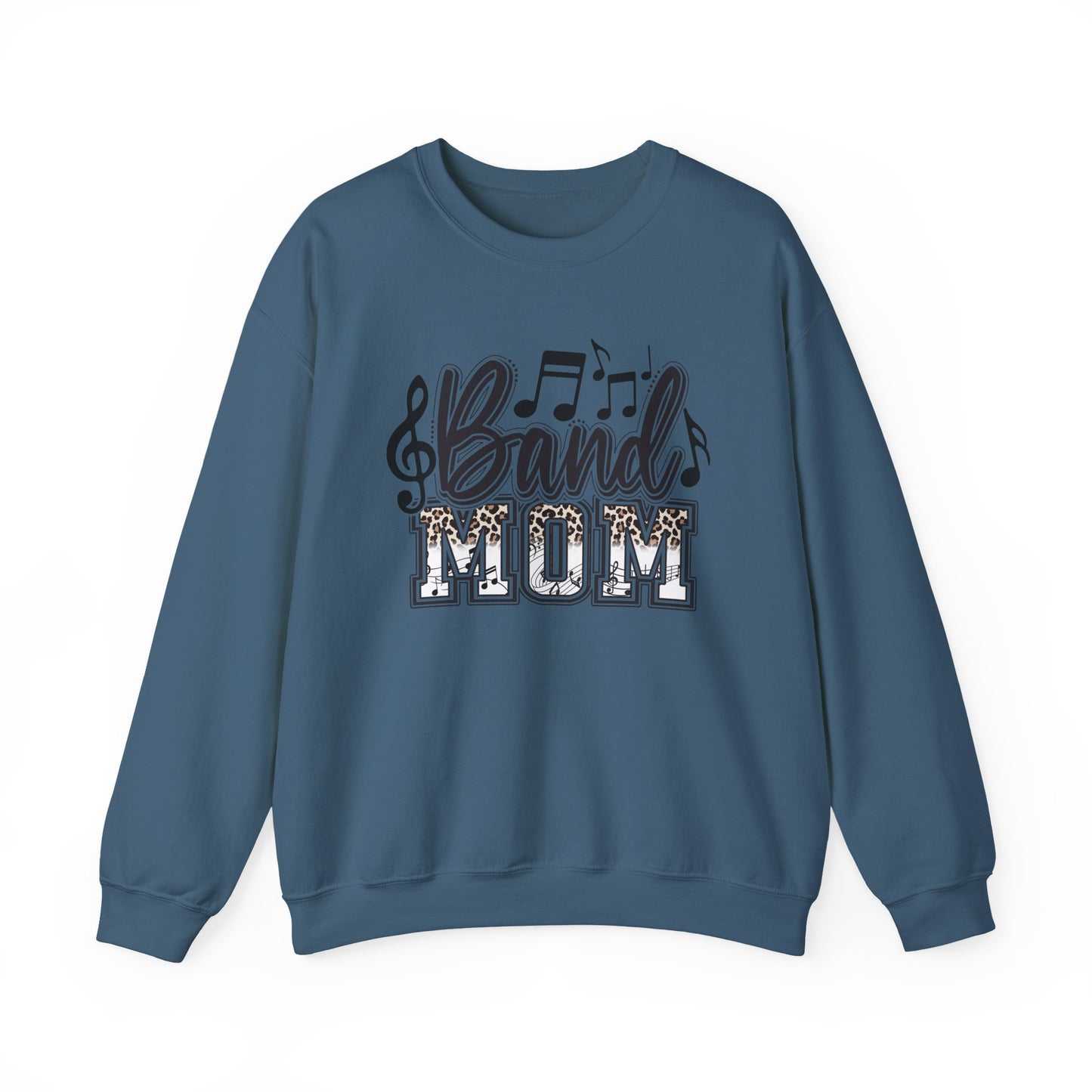 Band Mom Leopard Print Gildan Crewneck