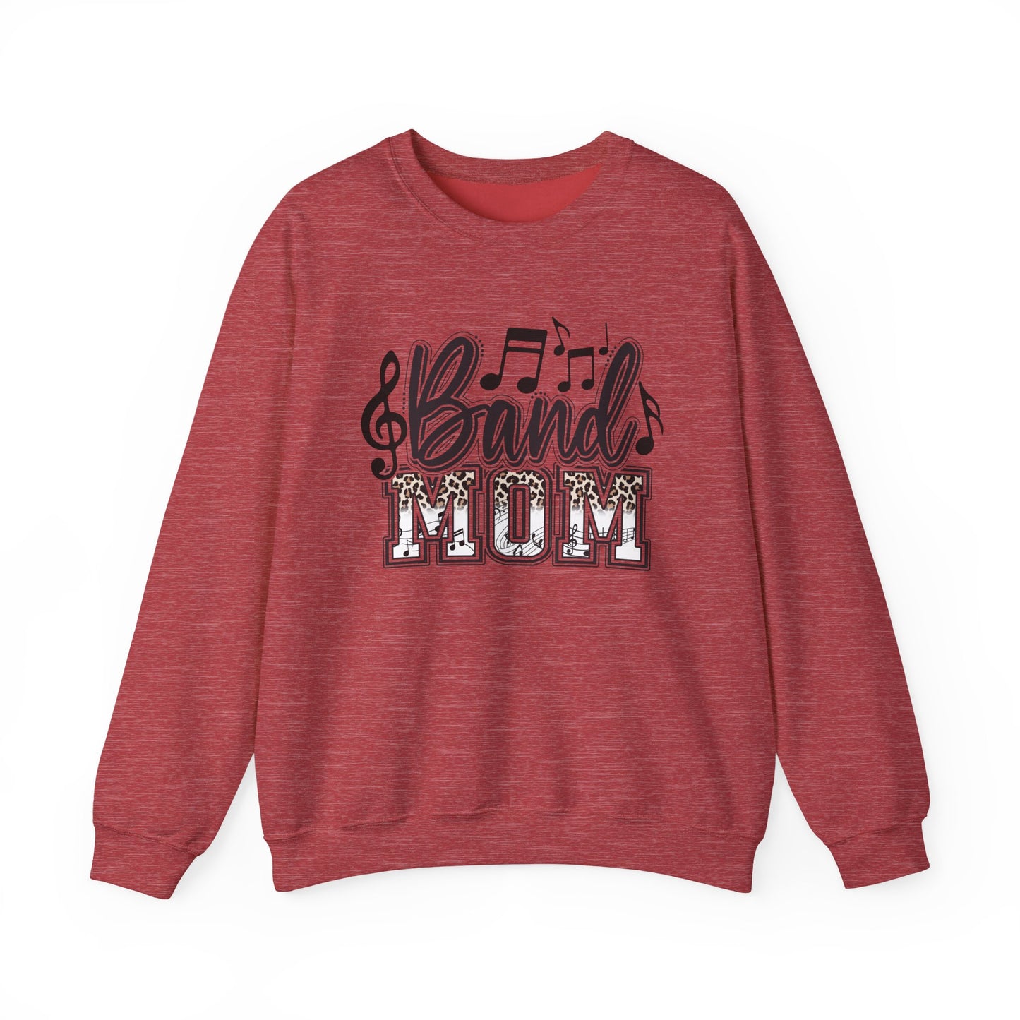 Band Mom Leopard Print Gildan Crewneck
