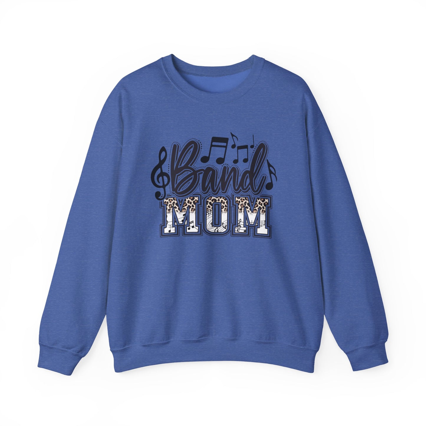 Band Mom Leopard Print Gildan Crewneck