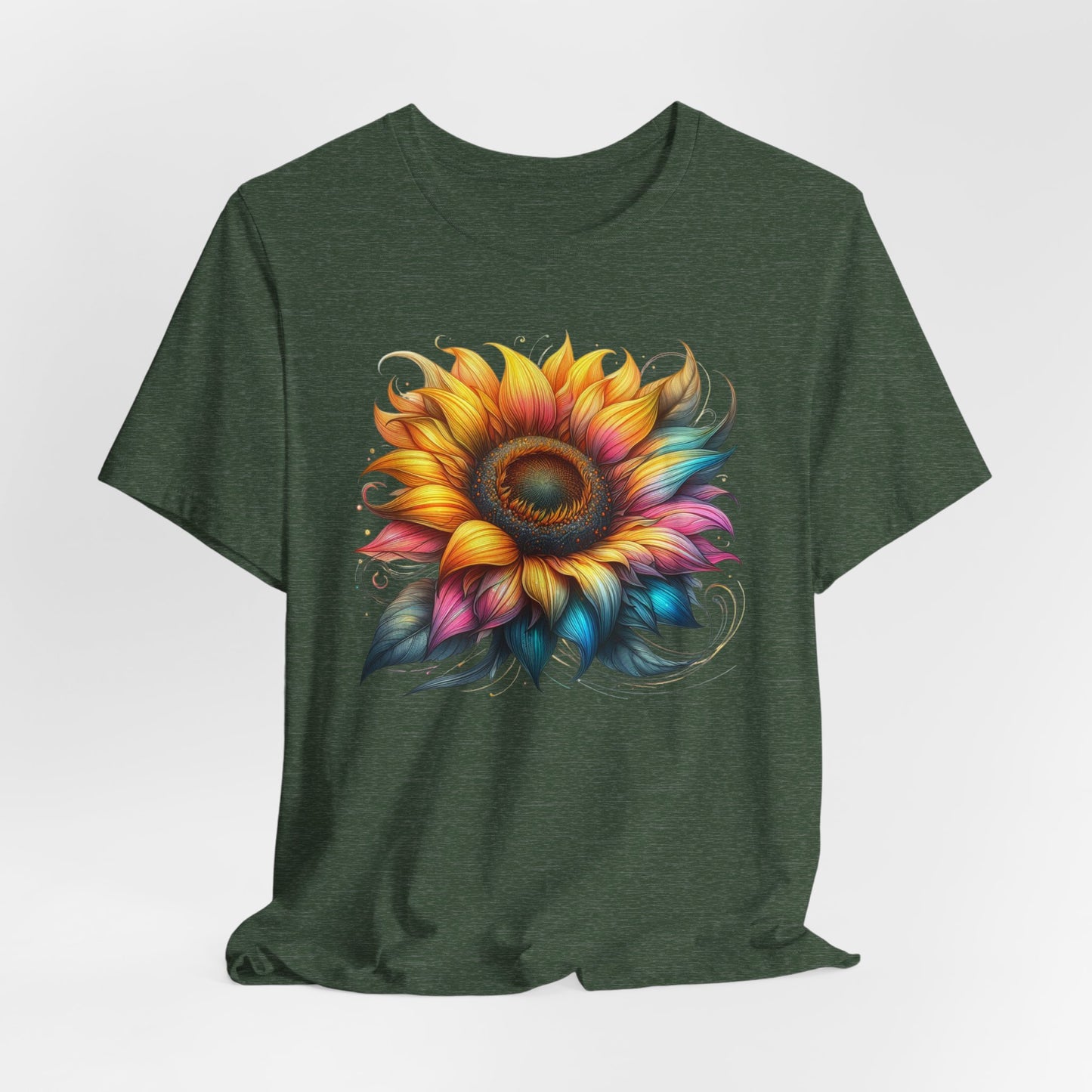 Vibrant Sunflower Tee, Casual T-Shirt