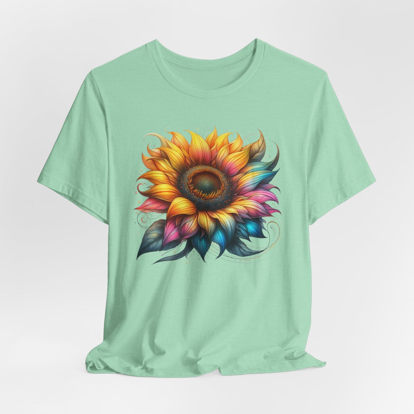 Vibrant Sunflower Tee, Casual T-Shirt