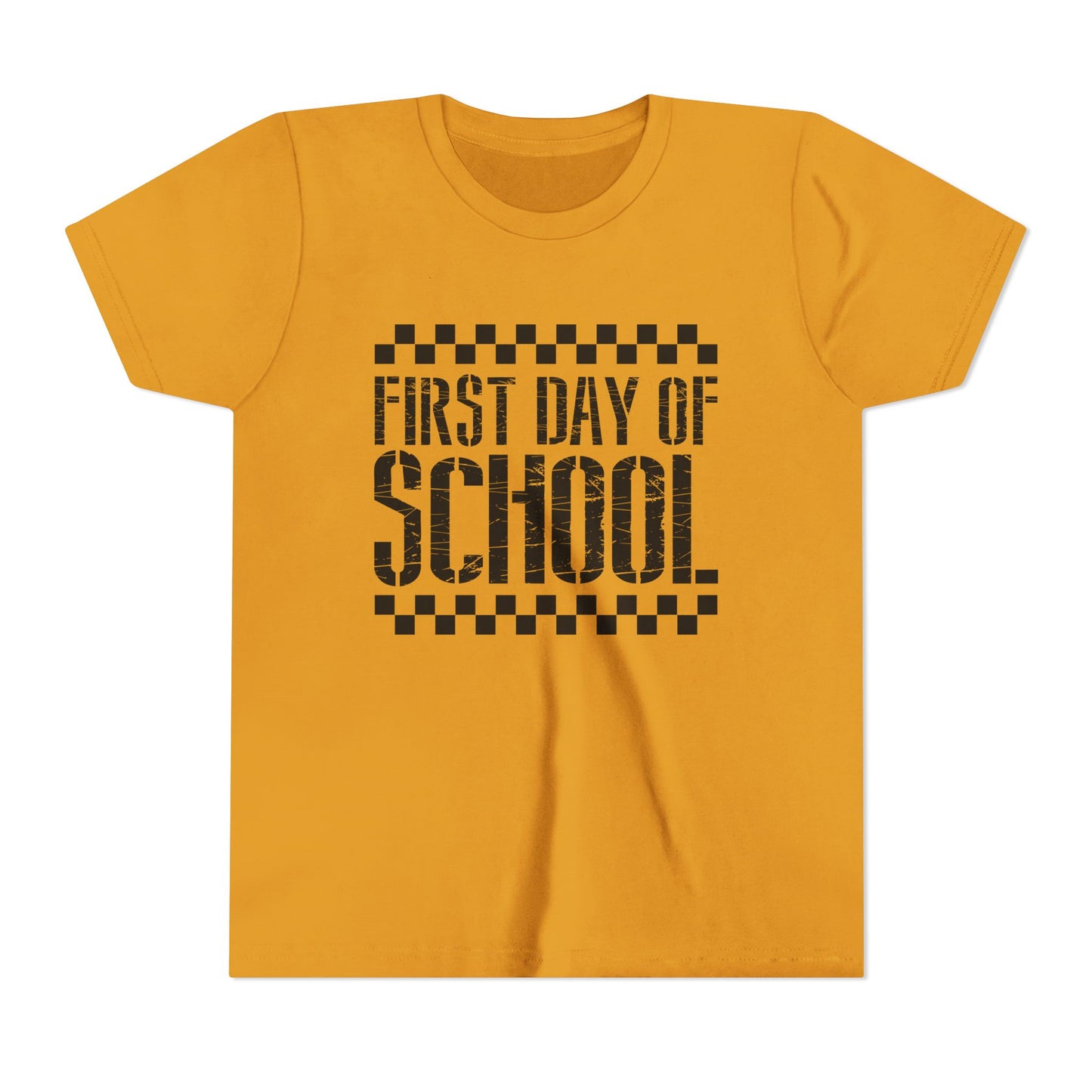 First Day of School Checkered Youth Tee, Back to School Shirt