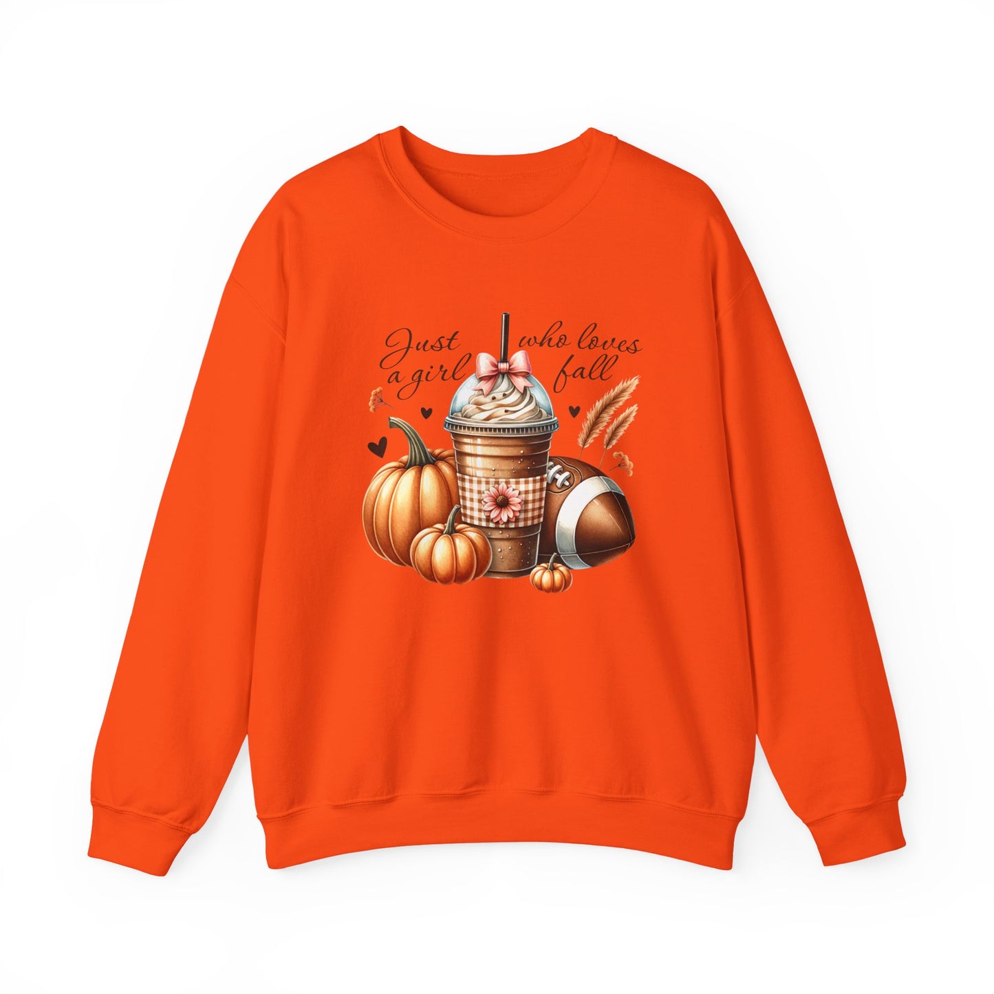 Coffee Pumpkin Football Gildan Crewneck Sweatshirt