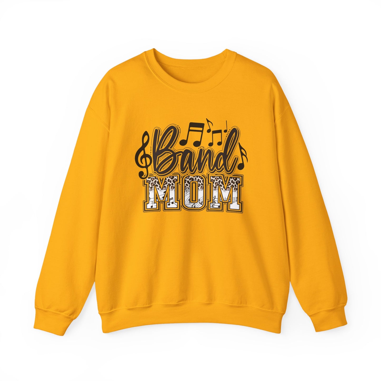 Band Mom Leopard Print Gildan Crewneck
