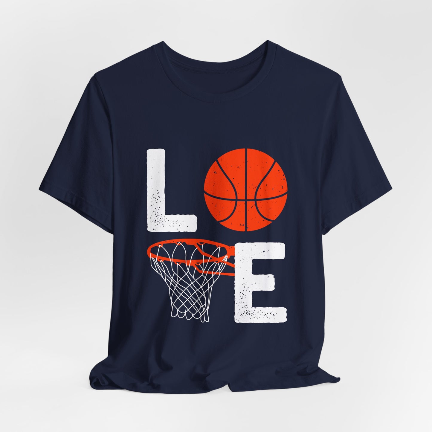 Basketball Love Tee, Unisex Short Sleeve Shirt, Sports Apparel, Gift for Athletes, Game Day Shirt, Valentine's Day Gift