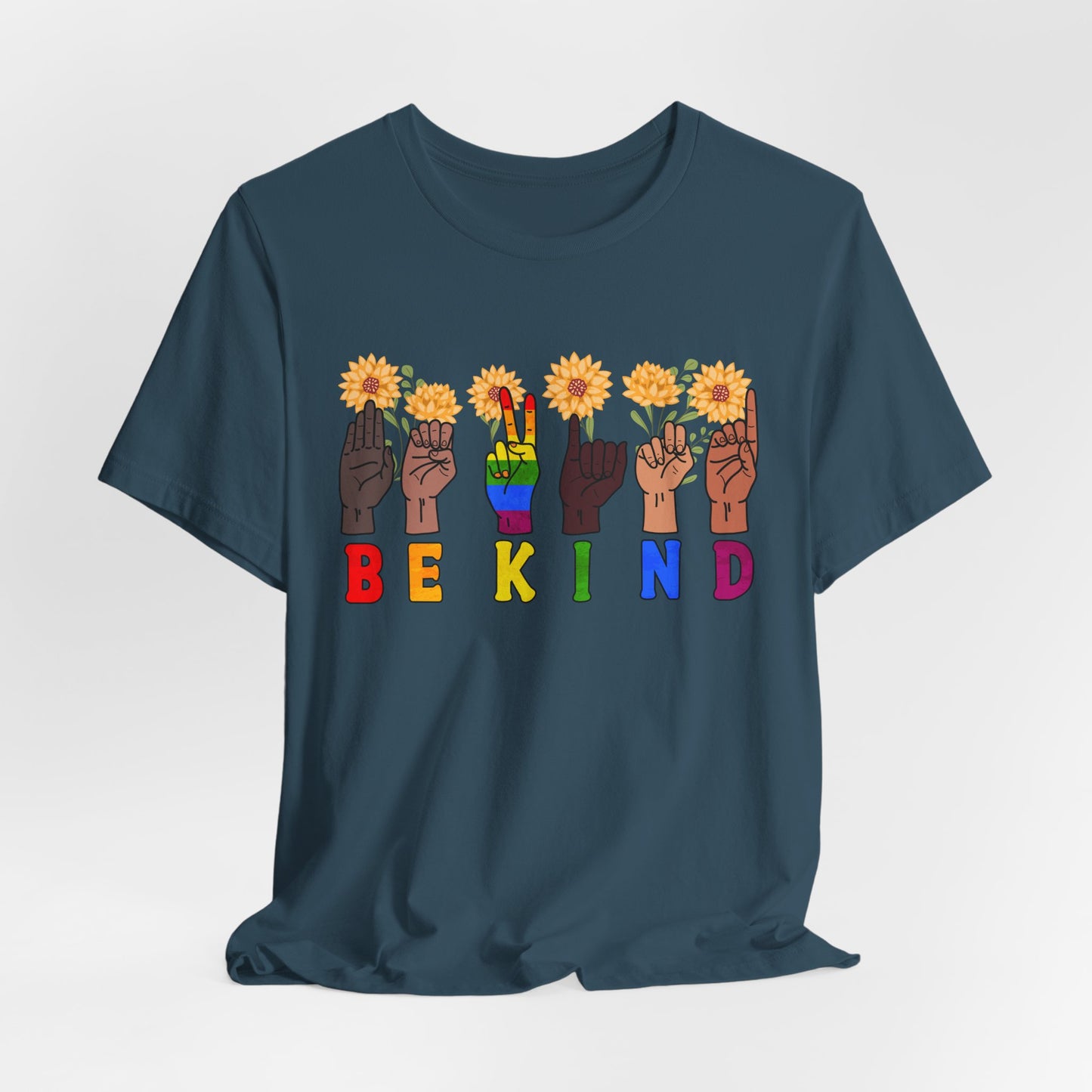 Be Kind Sign Language Diversity Unisex Jersey Tee
