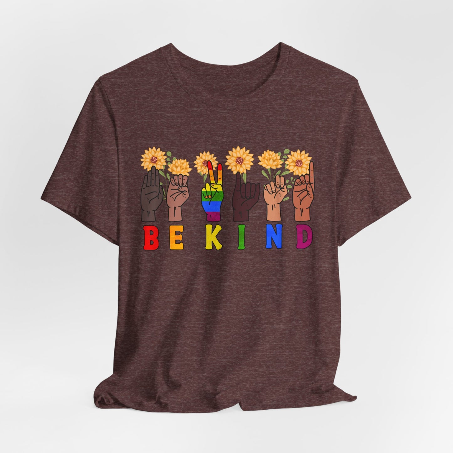 Be Kind Sign Language Diversity Unisex Jersey Tee