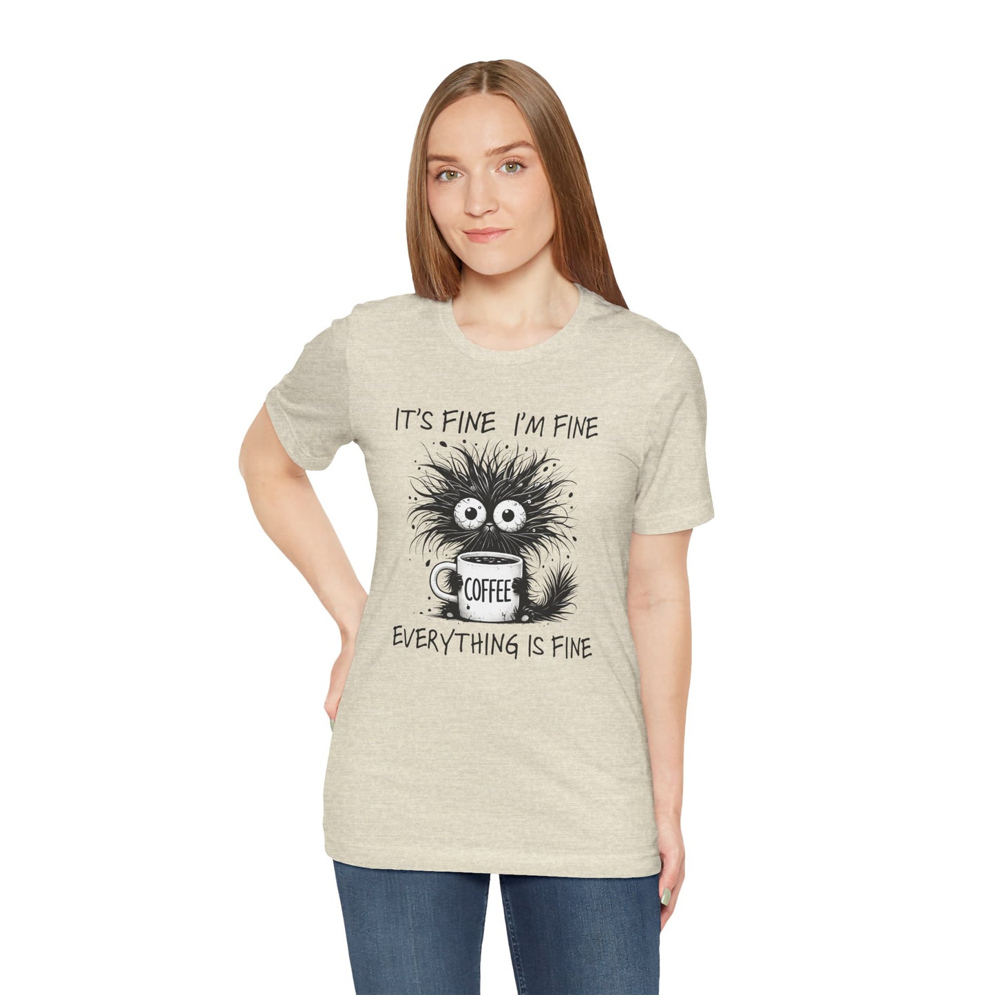 Funny Coffee Lover's Tee, Unisex Jersey Shirt, Casual Humor Tee, Gift for Coffee Enthusiasts, Sarcastic Coffee Top, Coffee Addict Outfit
