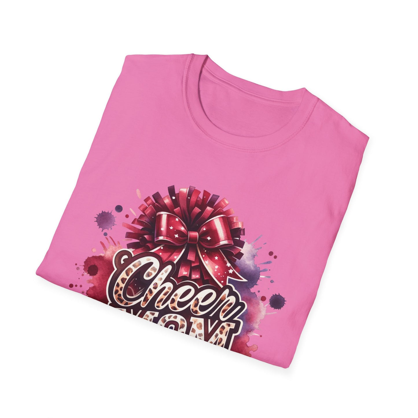 Cheer Mom Cheetah Print Gildan Softstyle Tshirt