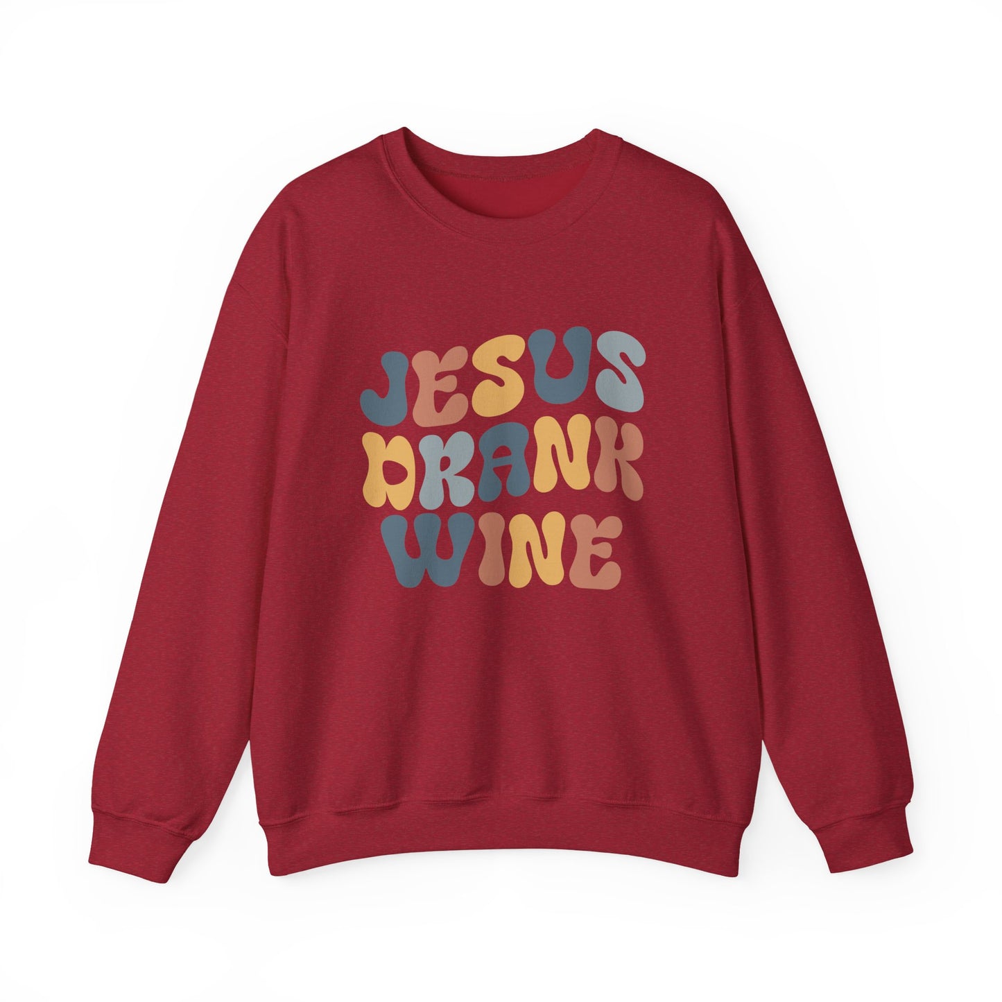 Jesus Drank Wine Gildan Crewneck Sweatshirt