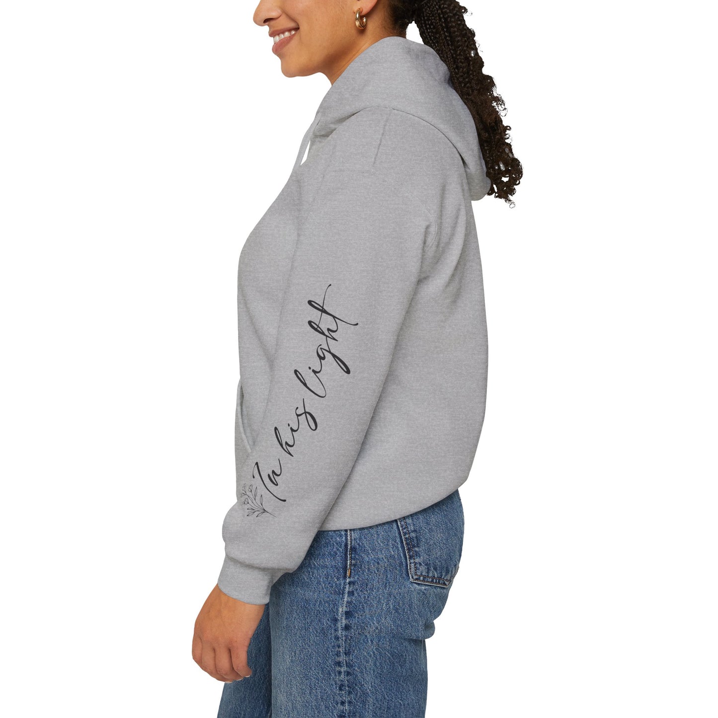 Hope Blooms..be the light Unisex Heavy Blend Sweatshirt - Sleeve design