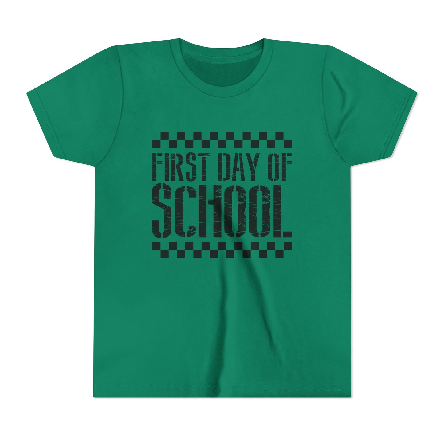 First Day of School Checkered Youth Tee, Back to School Shirt