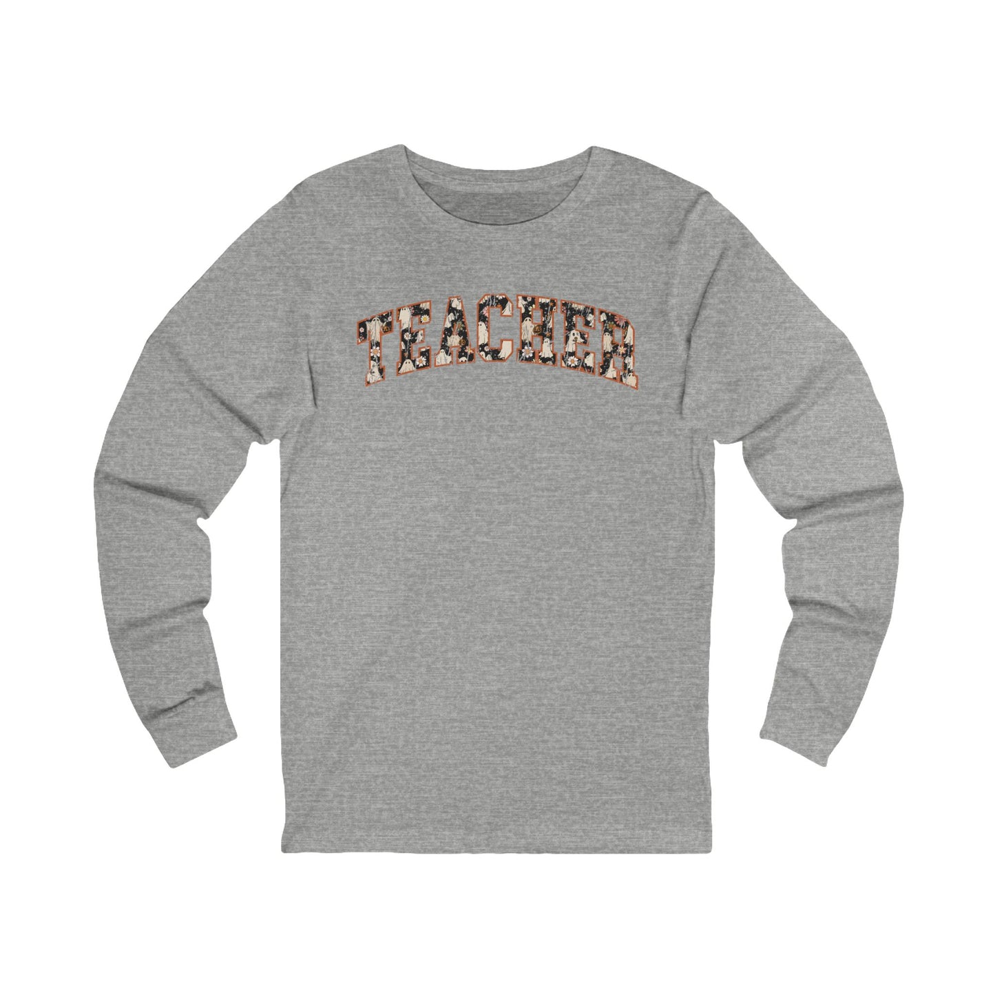Teacher Halloween Ghost Bella canvas long sleeve shirt