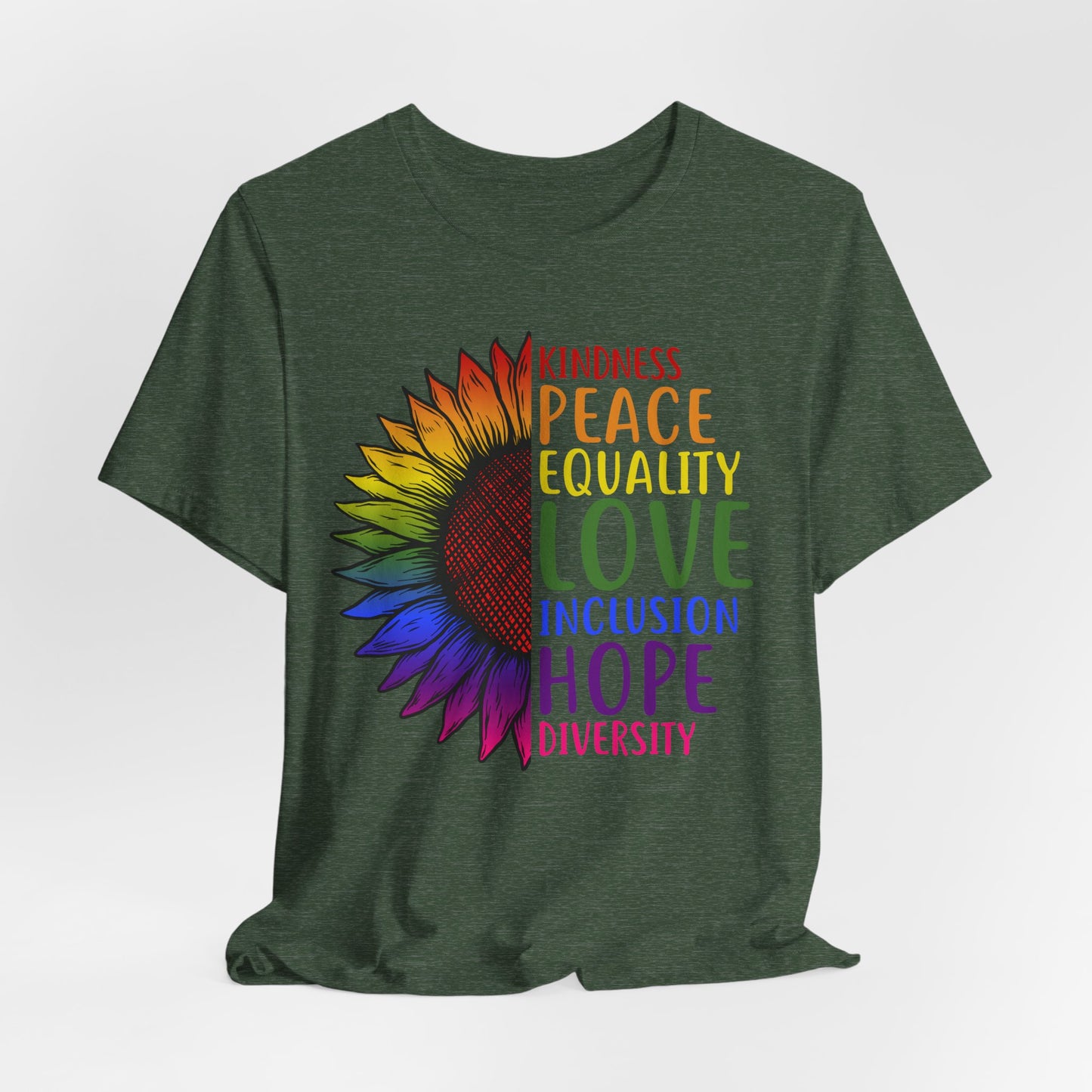 Flower Equality Graphic Tee | Kindness, Love, Diversity