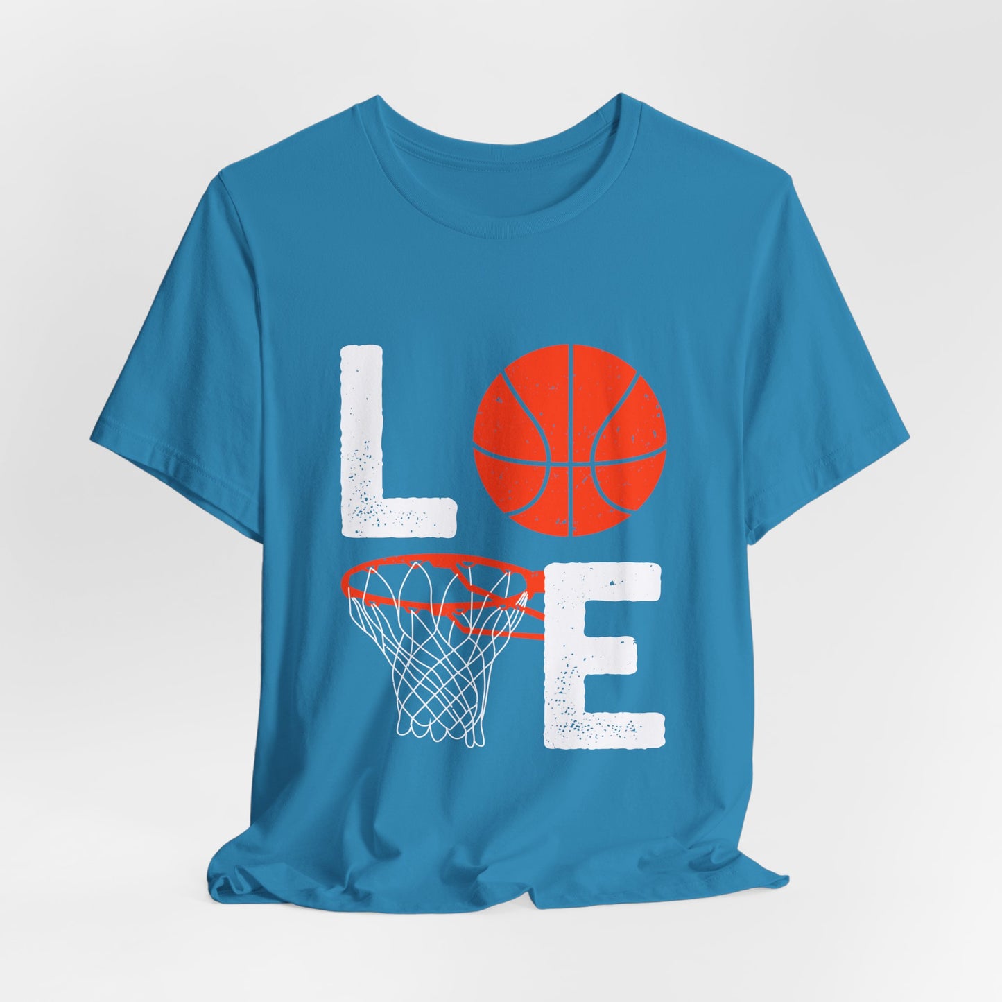 Basketball Love Tee, Unisex Short Sleeve Shirt, Sports Apparel, Gift for Athletes, Game Day Shirt, Valentine's Day Gift