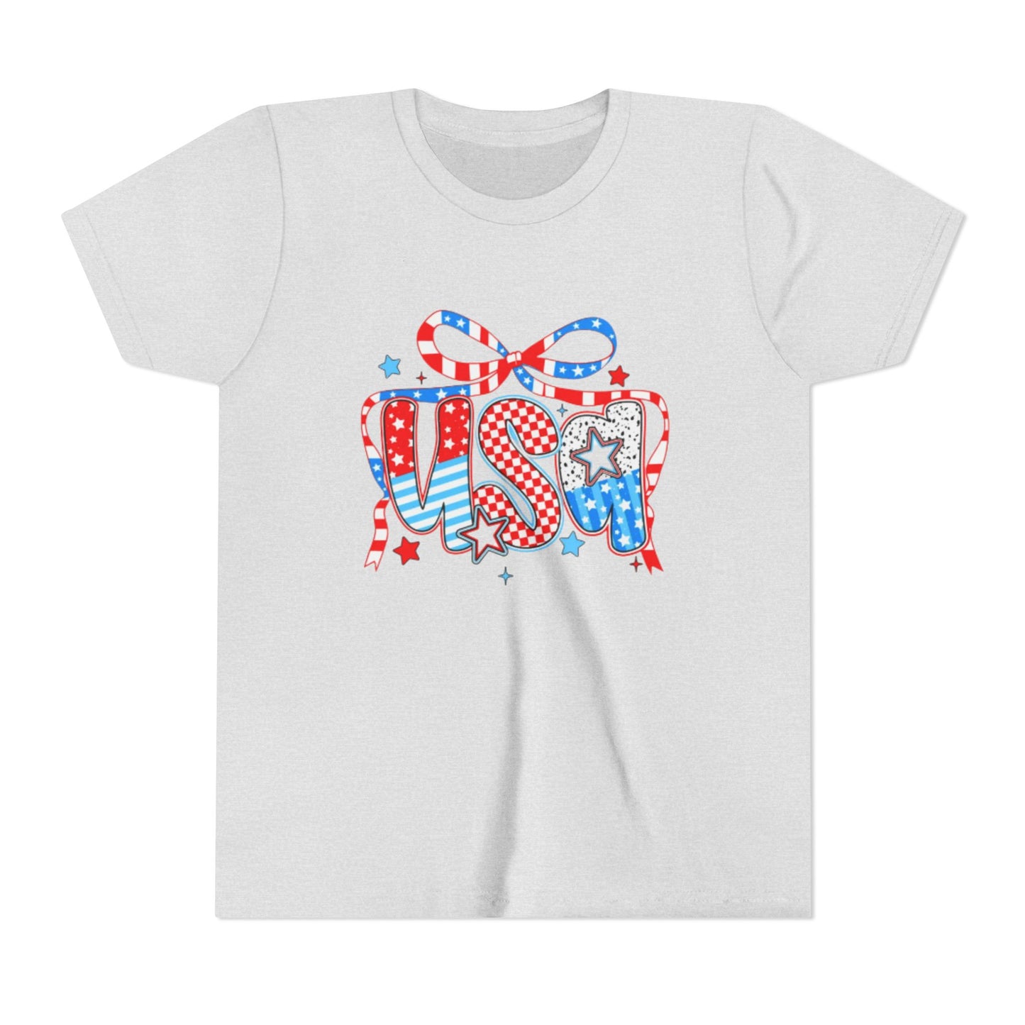 Patriotic Youth Short Sleeve Tee - USA Stars and Stripes Design