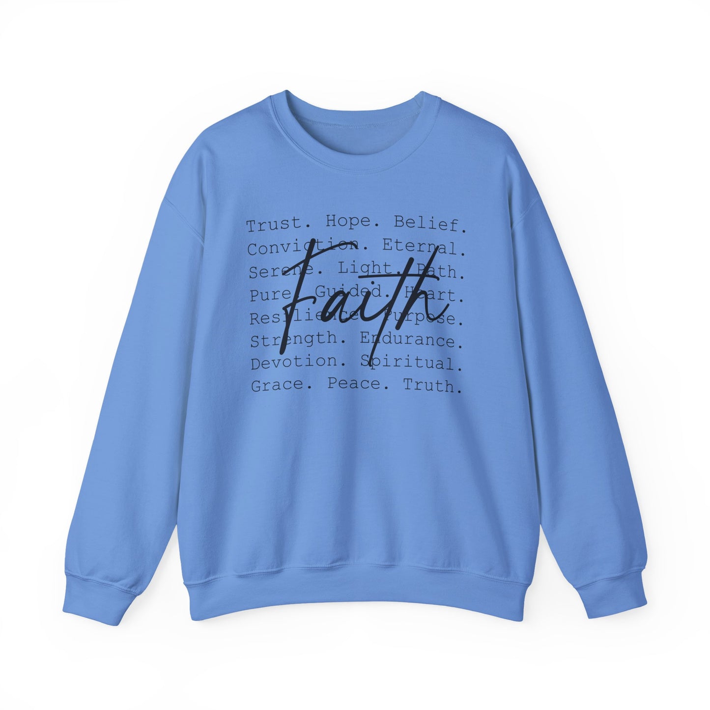 Faith Word Map Gildan Crewneck Sweatshirt