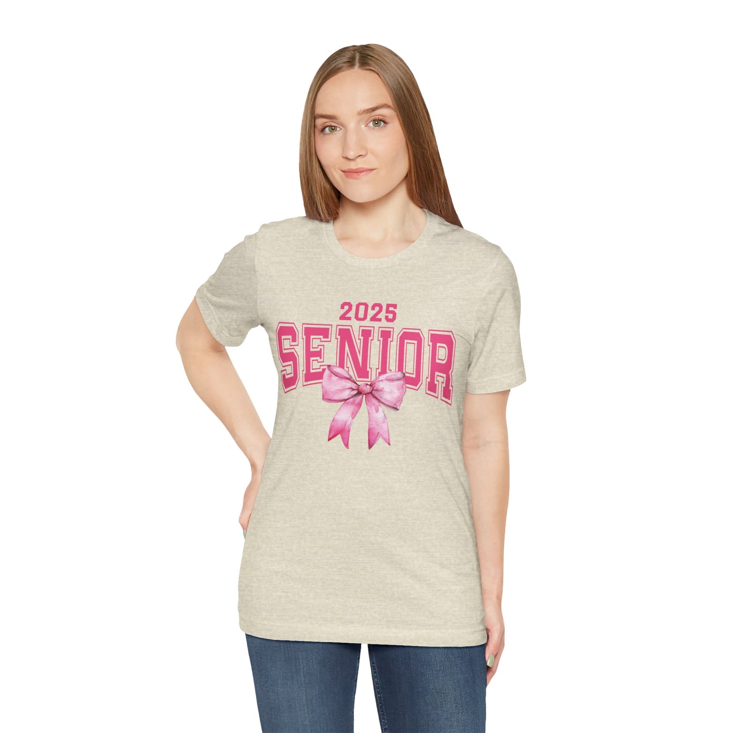 Senior 2025 Bow Graphic Tee, Unisex Graduation Shirt, Class of 2025 T-Shirt, High School Senior Gift, Celebrate Graduation