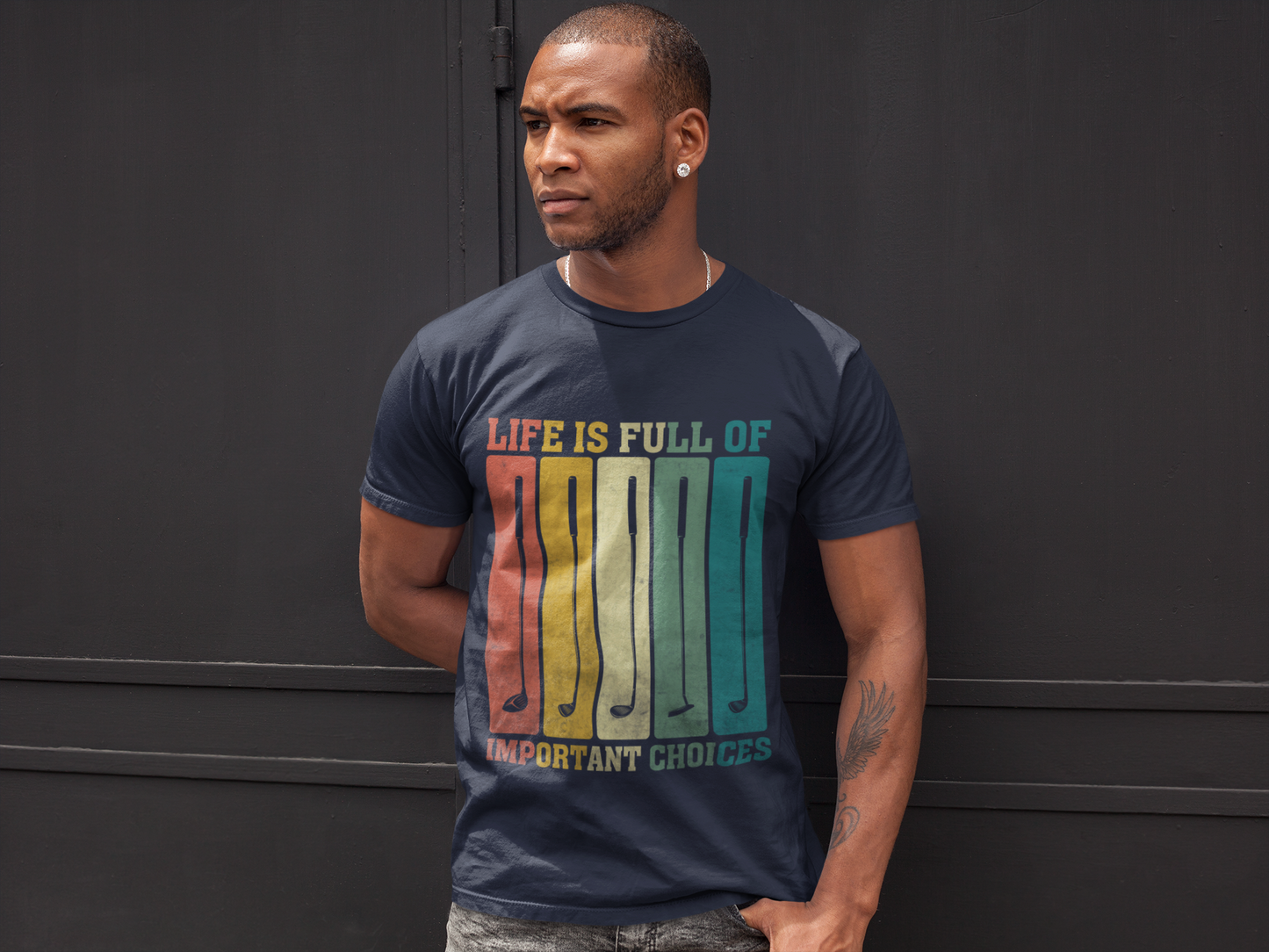 'Life is Full of Important Choices' Golf Unisex T-Shirt