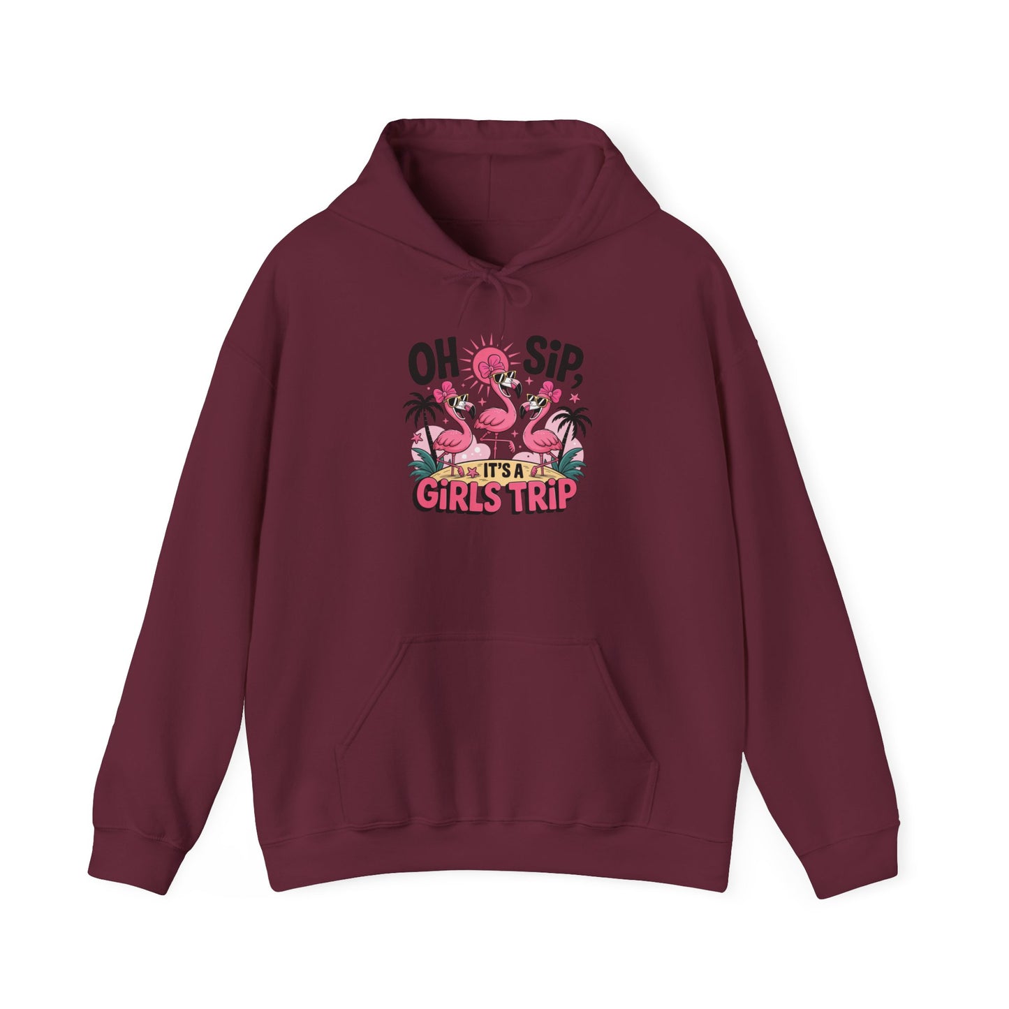 Flamingo Girls Trip Gildan Hoodie