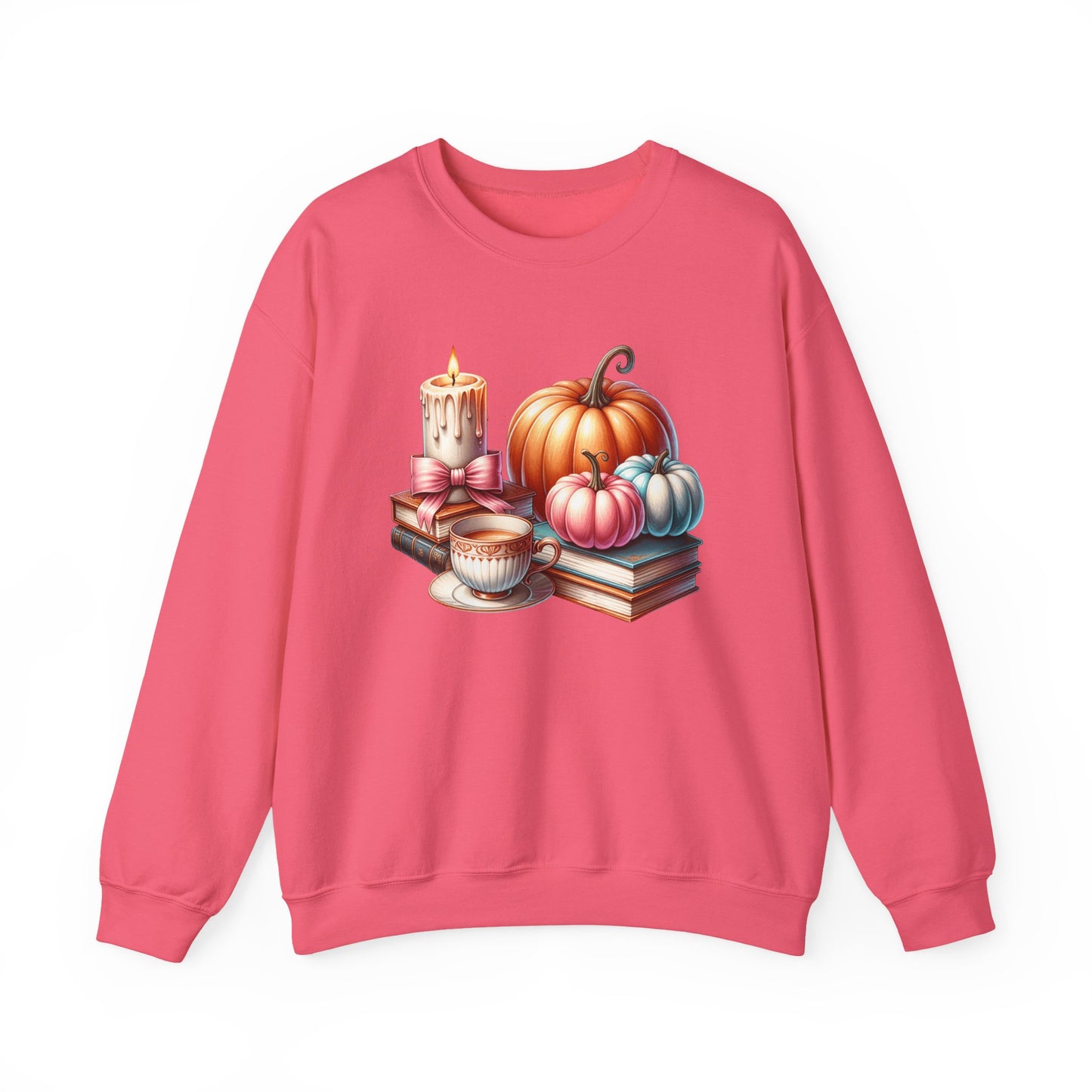 Candle Cozy Pumpkin Fall Gildan crewneck sweatshirt