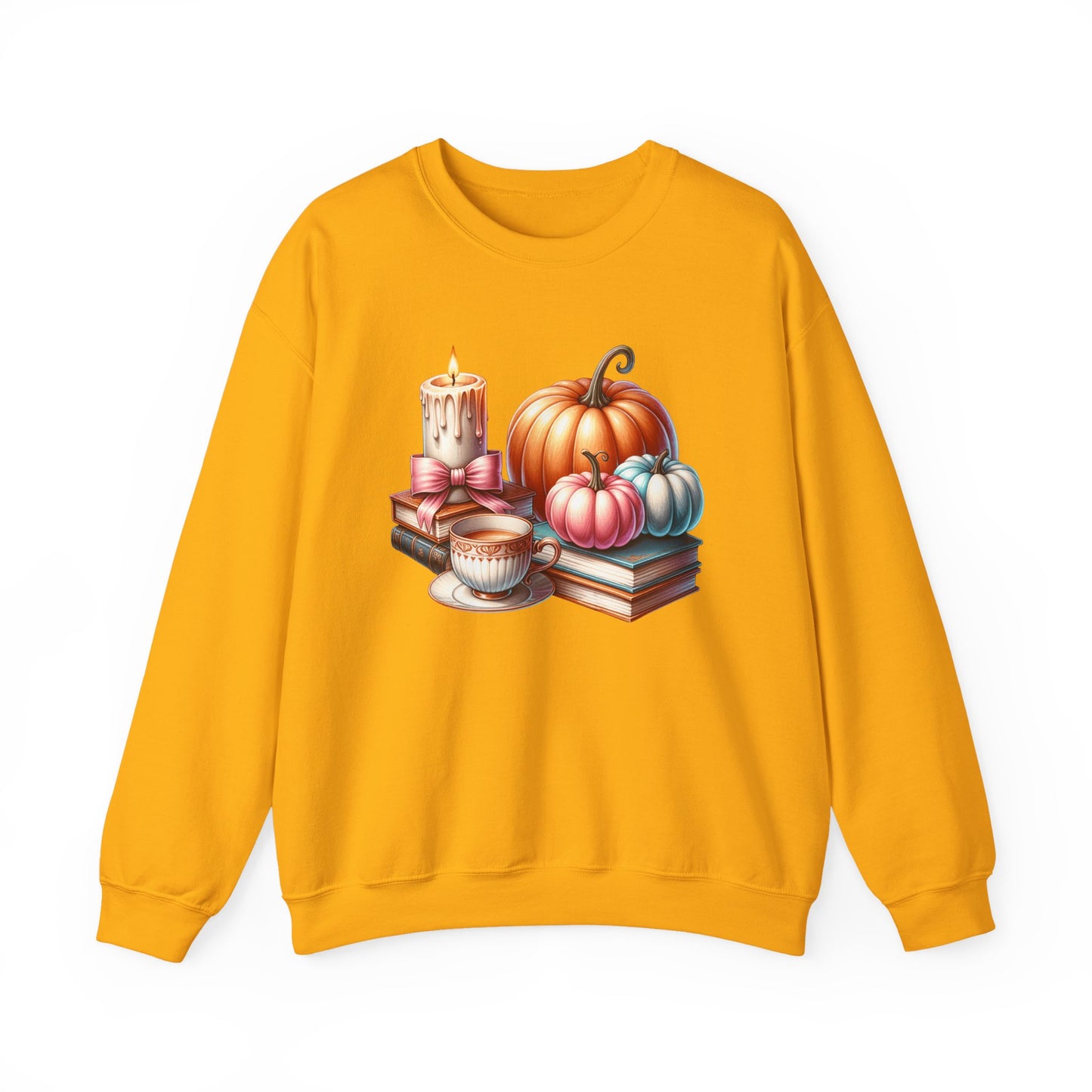 Candle Cozy Pumpkin Fall Gildan crewneck sweatshirt