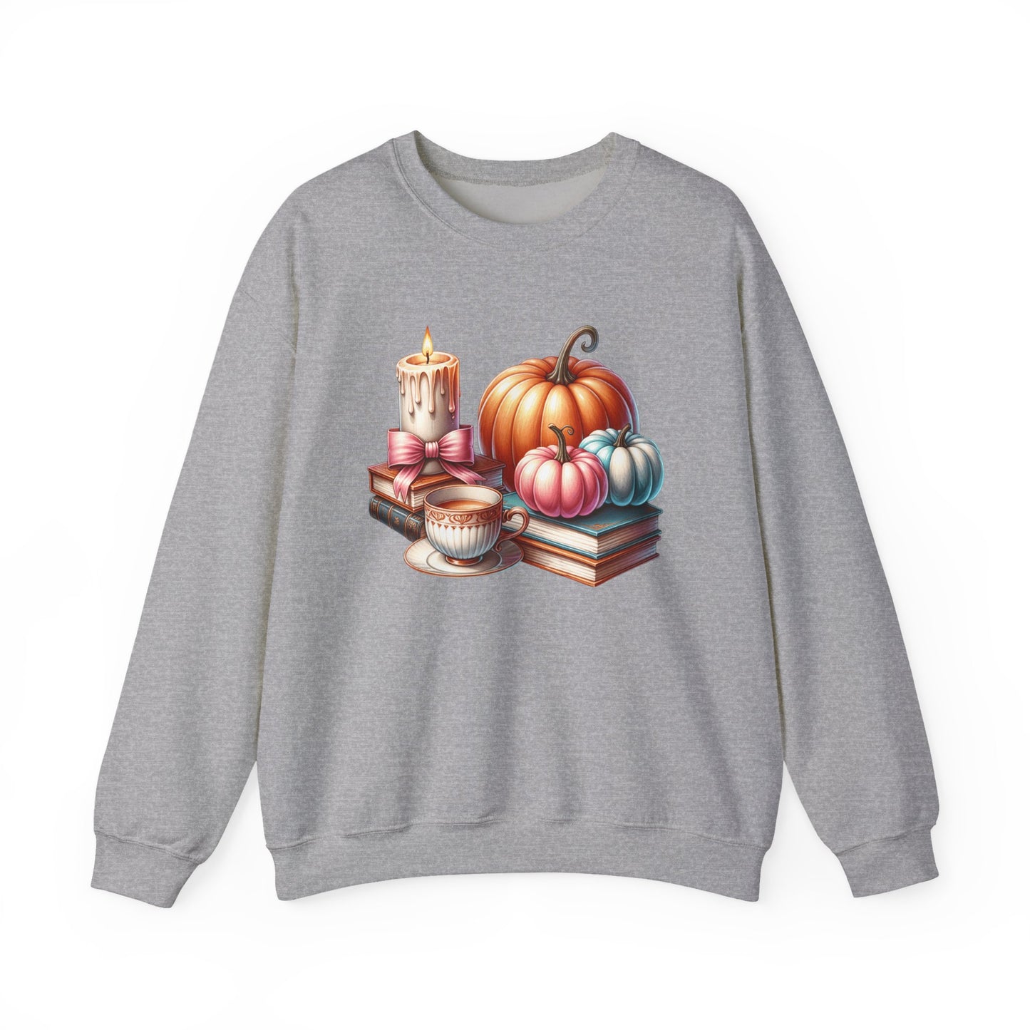 Candle Cozy Pumpkin Fall Gildan crewneck sweatshirt