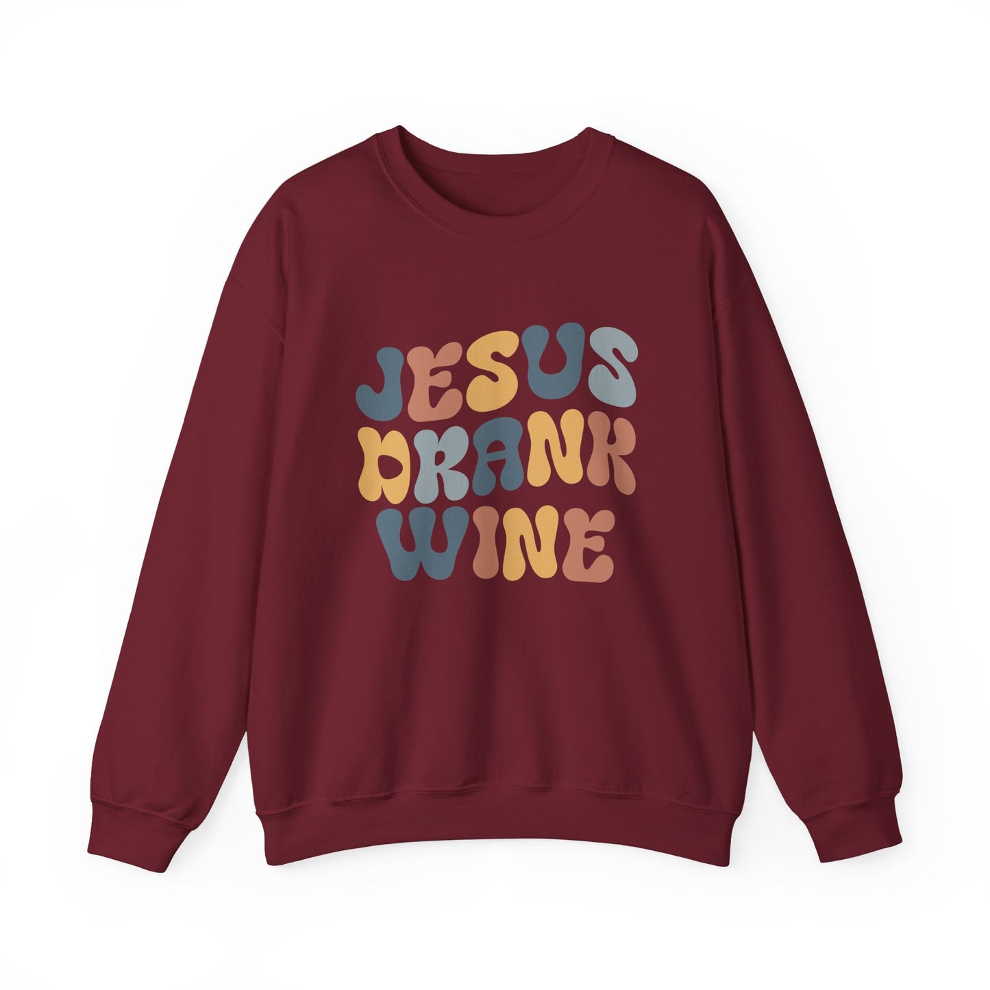 Jesus Drank Wine Gildan Crewneck Sweatshirt
