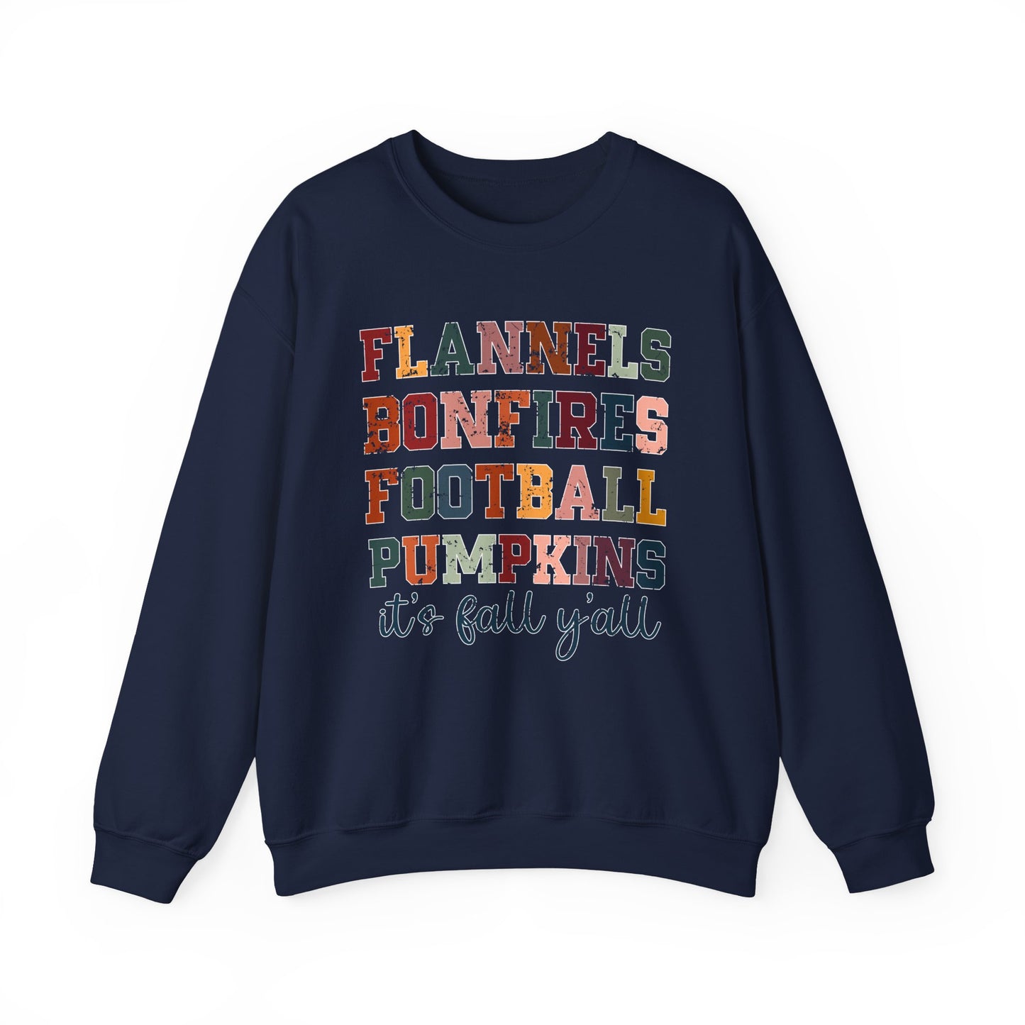 Flannel Bonfires Football Sweatshirt | Unisex Crewneck