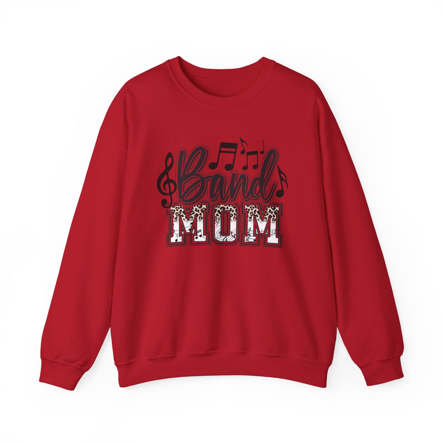 Band Mom Leopard Print Gildan Crewneck