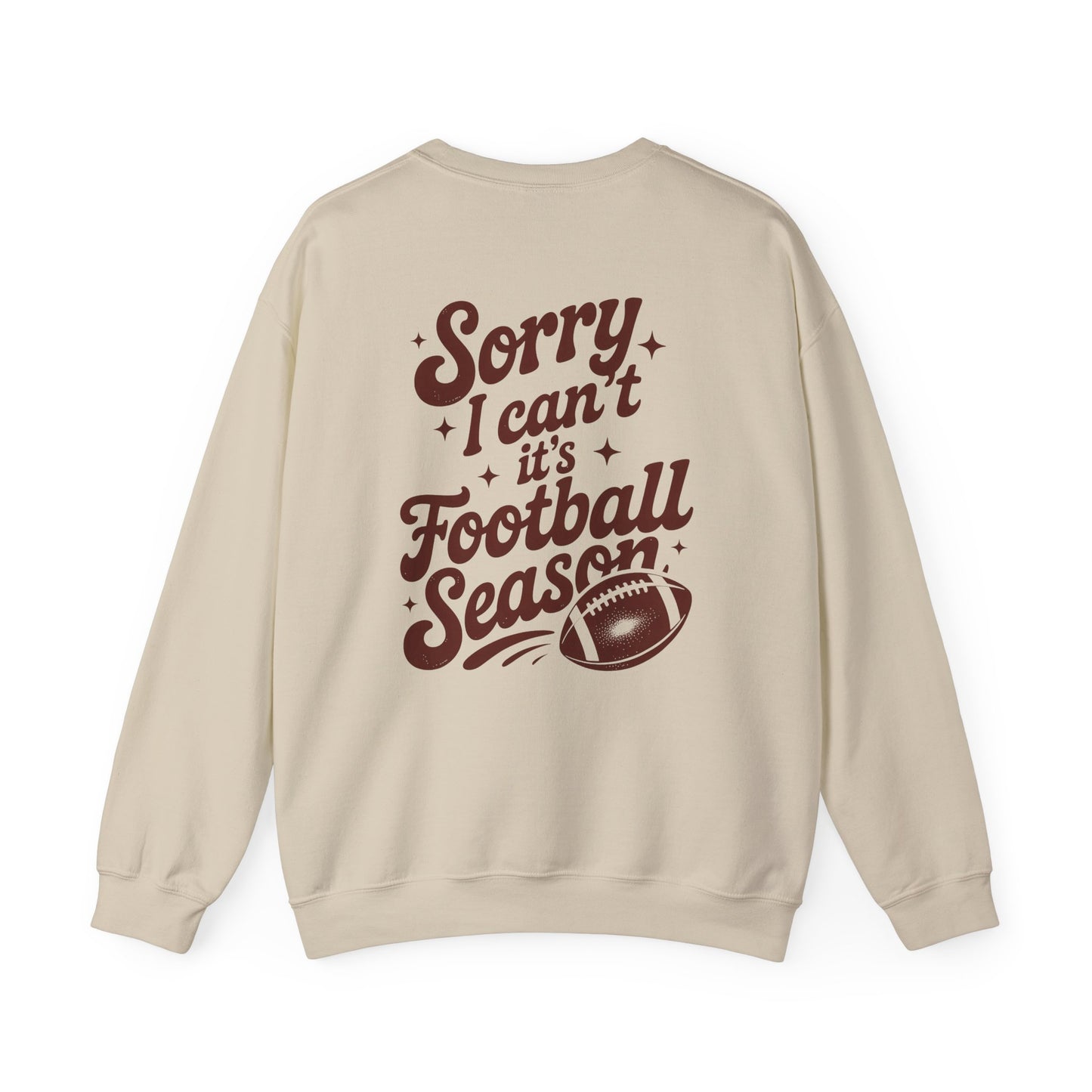 Football Season Sweatshirt, Front and Back Unisex Crewneck
