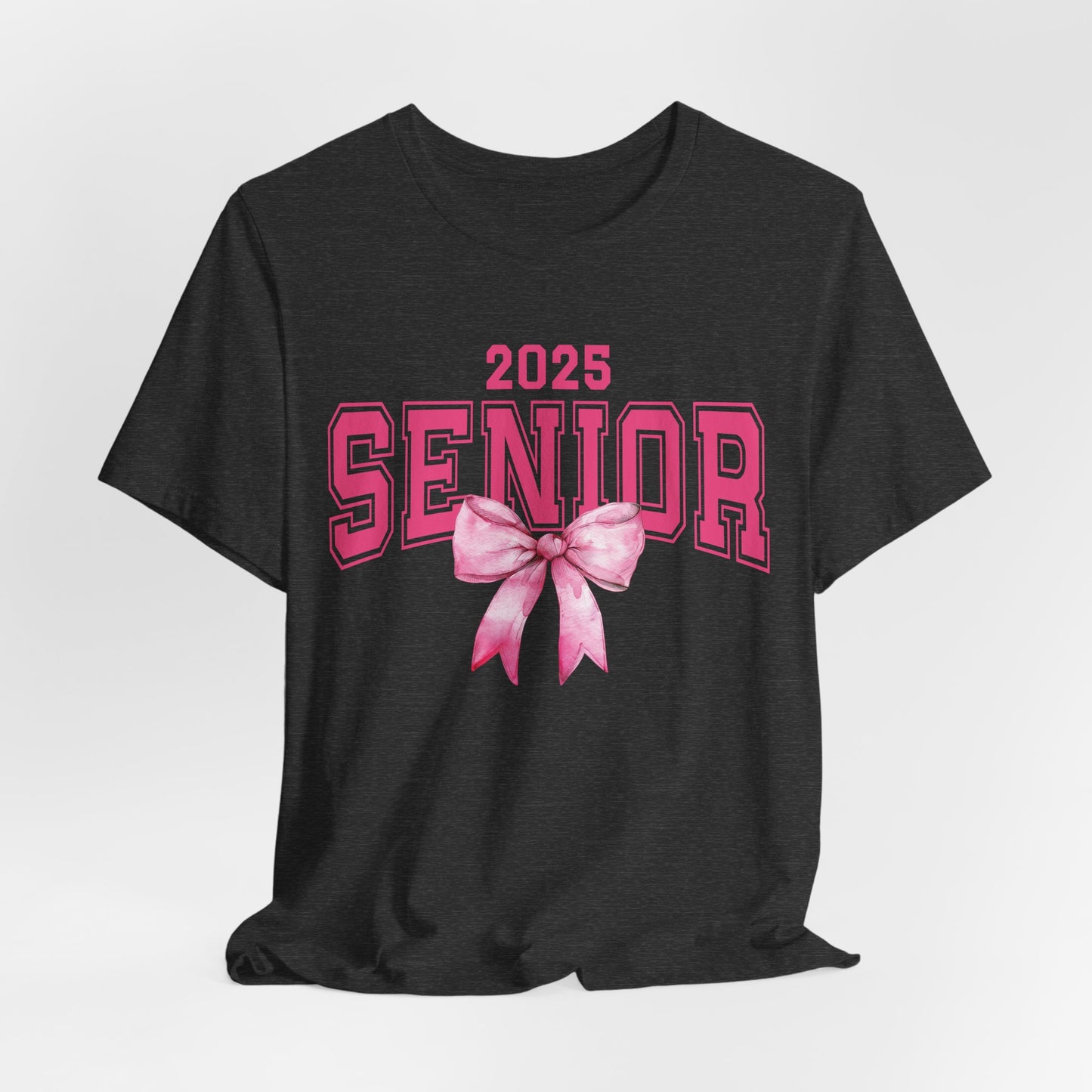 Senior 2025 Bow Graphic Tee, Unisex Graduation Shirt, Class of 2025 T-Shirt, High School Senior Gift, Celebrate Graduation