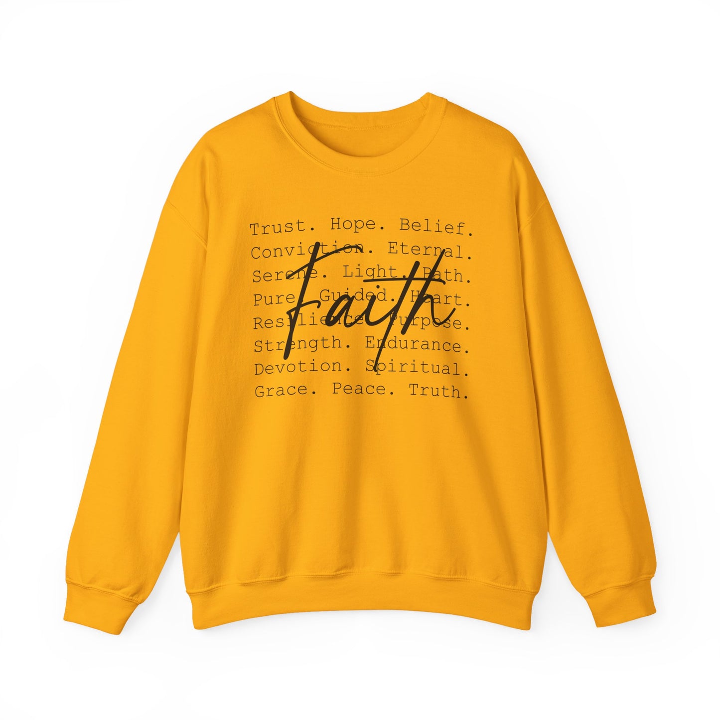 Faith Word Map Gildan Crewneck Sweatshirt