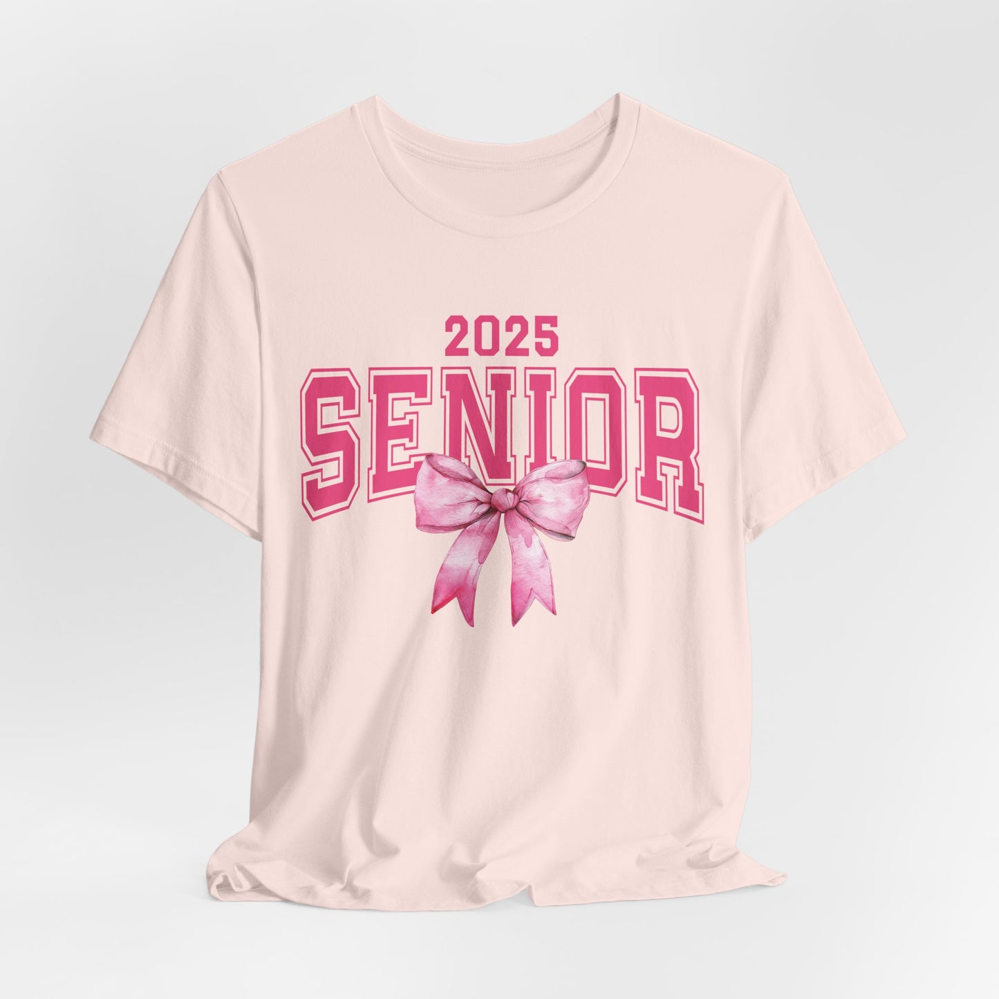 Senior 2025 Bow Graphic Tee, Unisex Graduation Shirt, Class of 2025 T-Shirt, High School Senior Gift, Celebrate Graduation