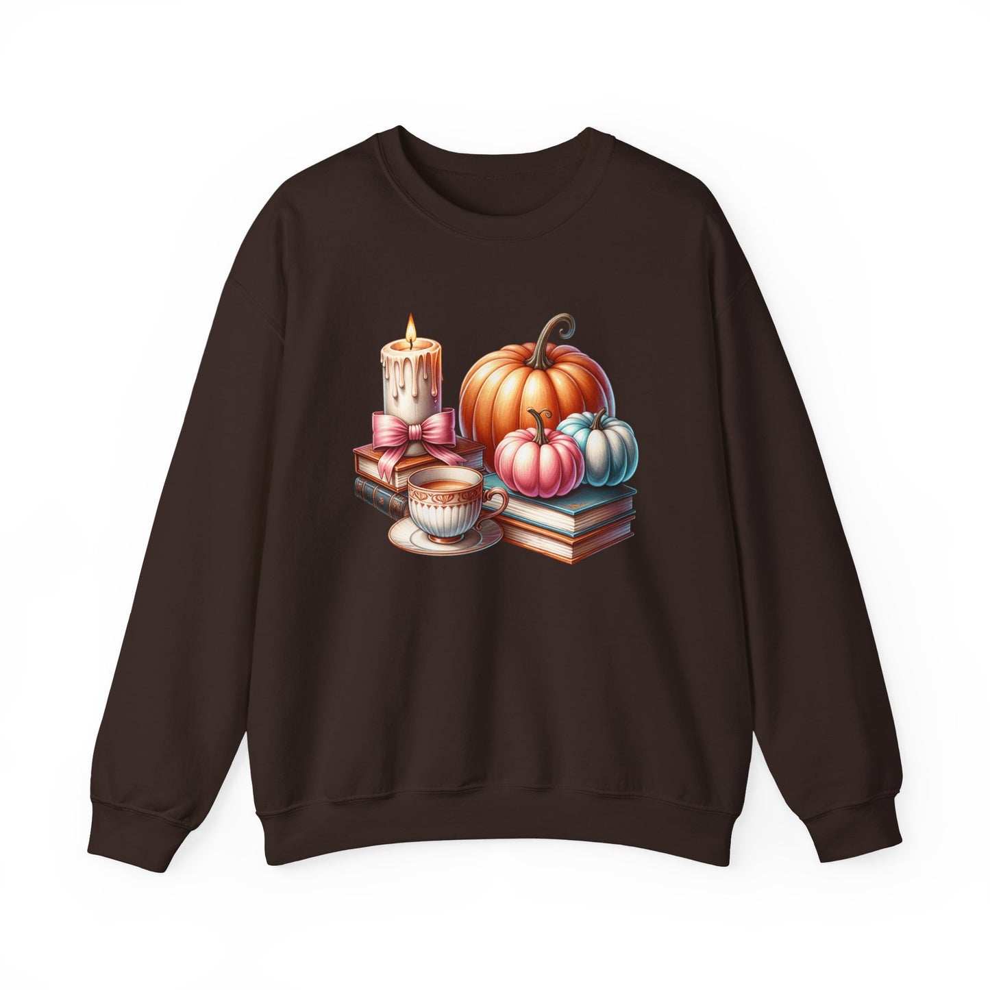 Candle Cozy Pumpkin Fall Gildan crewneck sweatshirt