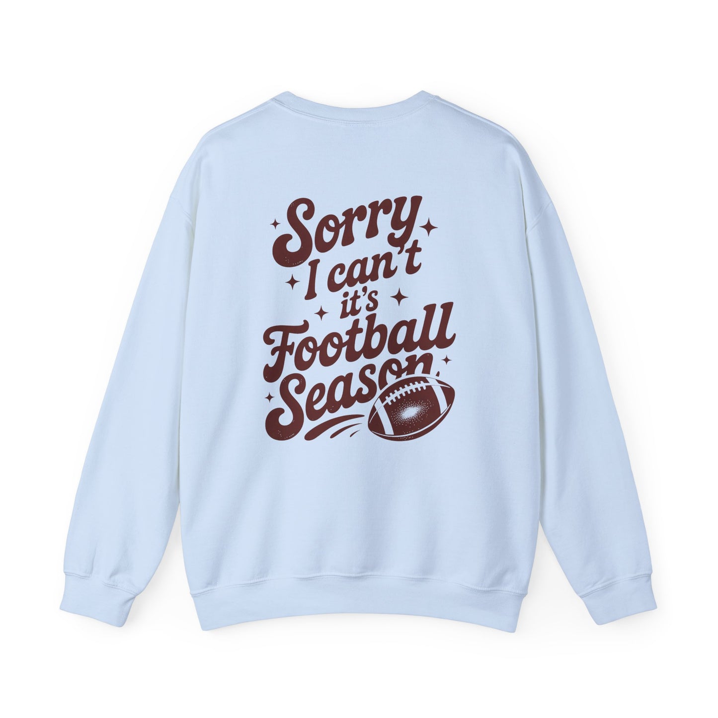 Football Season Sweatshirt, Front and Back Unisex Crewneck