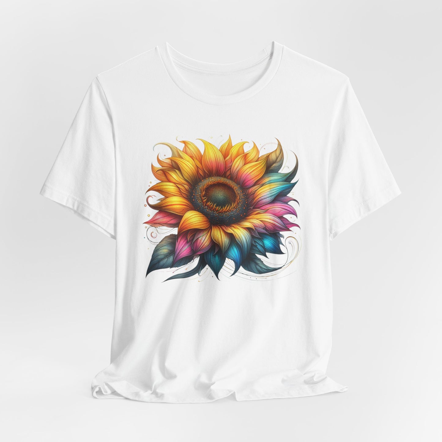 Vibrant Sunflower Tee, Casual T-Shirt