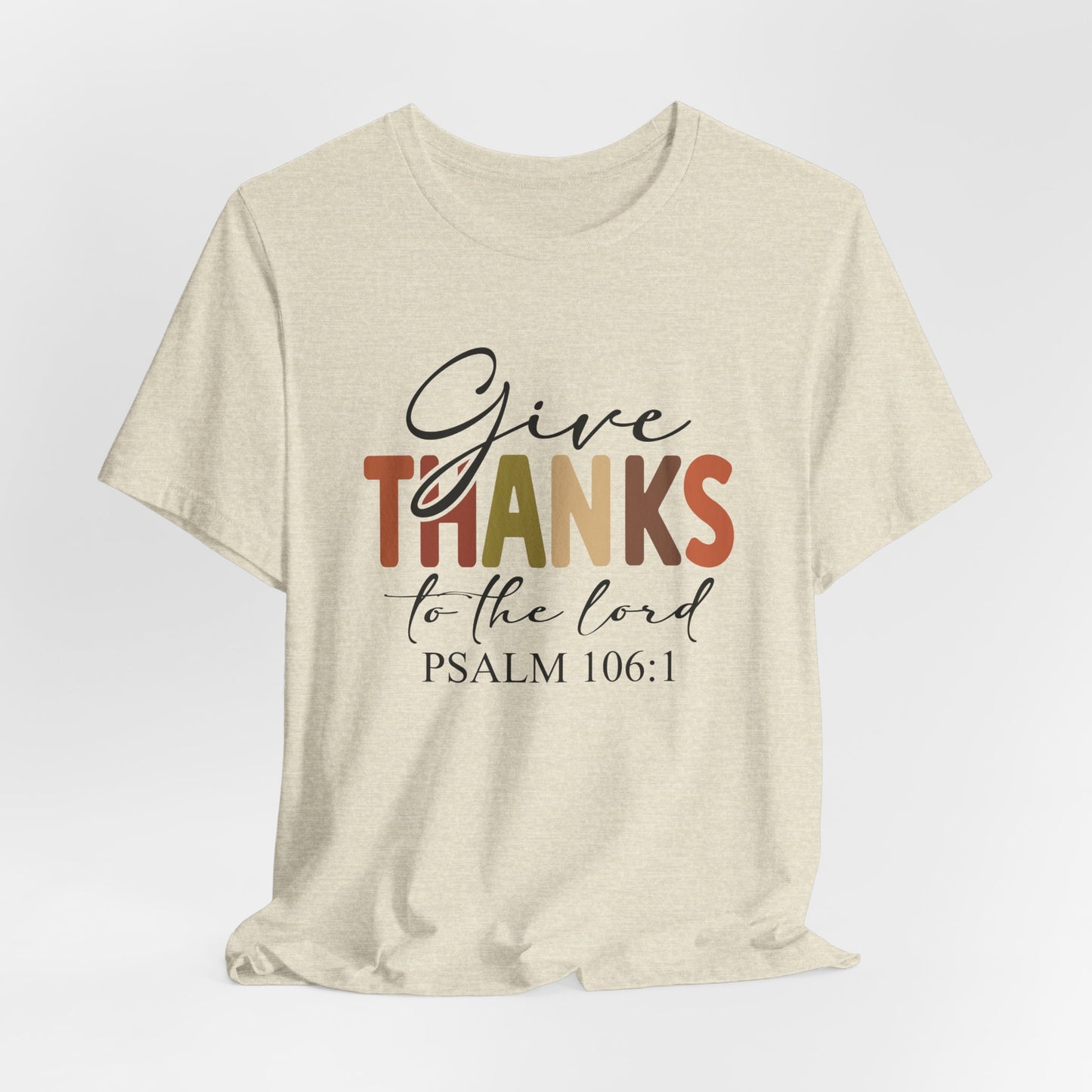 Give Thanks, Thanksgiving Bella Canvas Tee